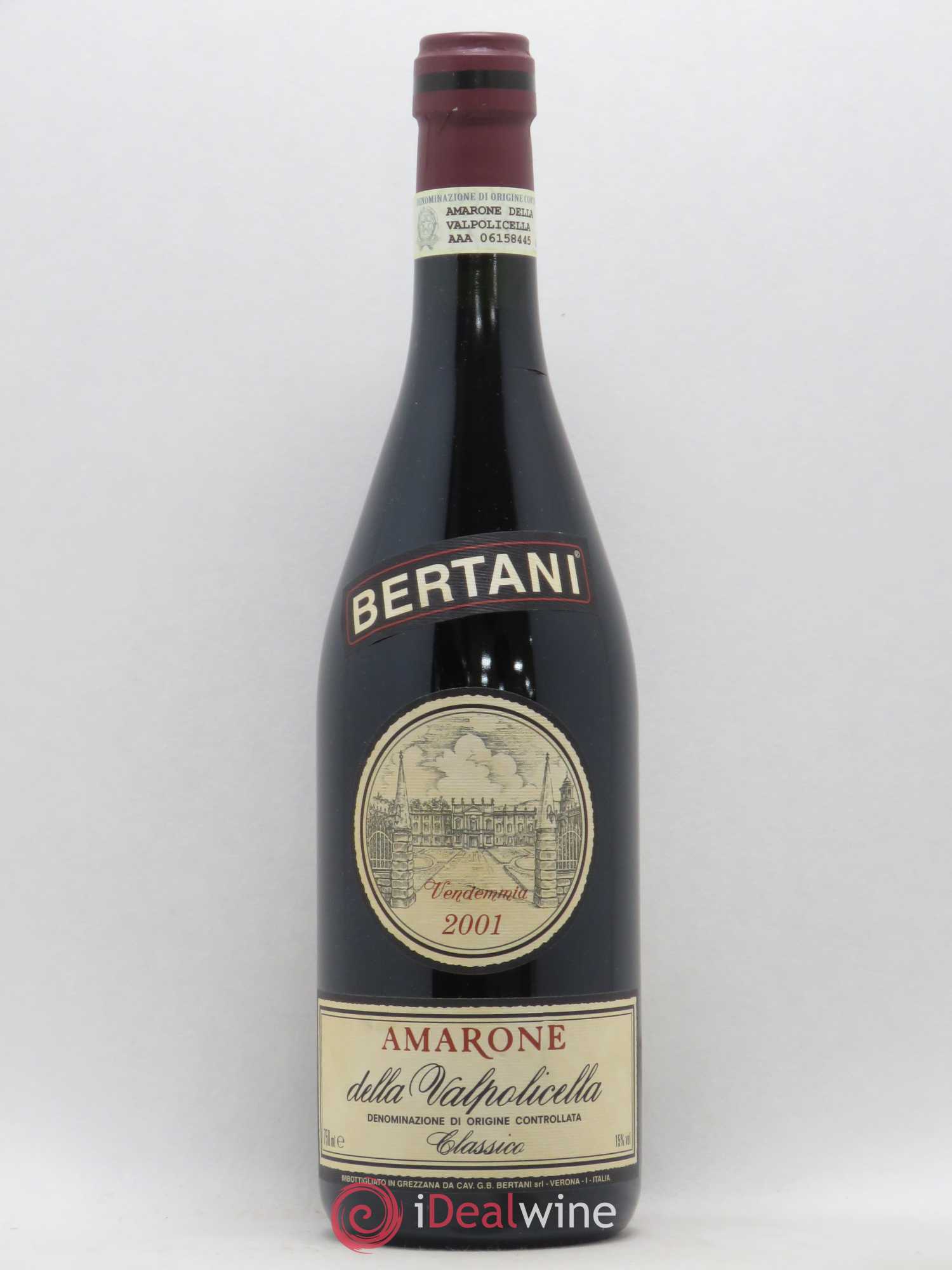 Amarone della Valpolicella DOC Bertani 2001 - Lot de 1 bouteille - 0