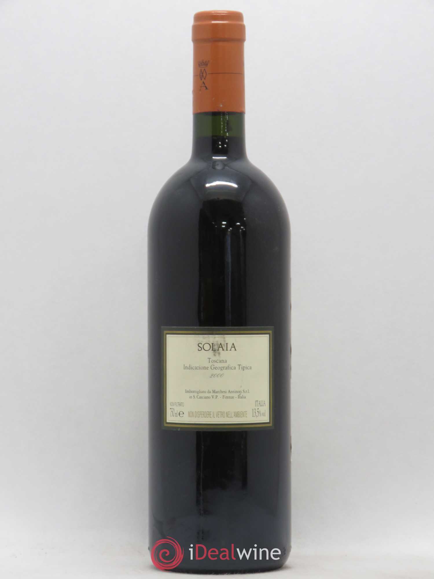 Toscana IGT Solaia Tenuta Tignanello - Marchesi Antinori 2000 - Lot de 1 bouteille - 1