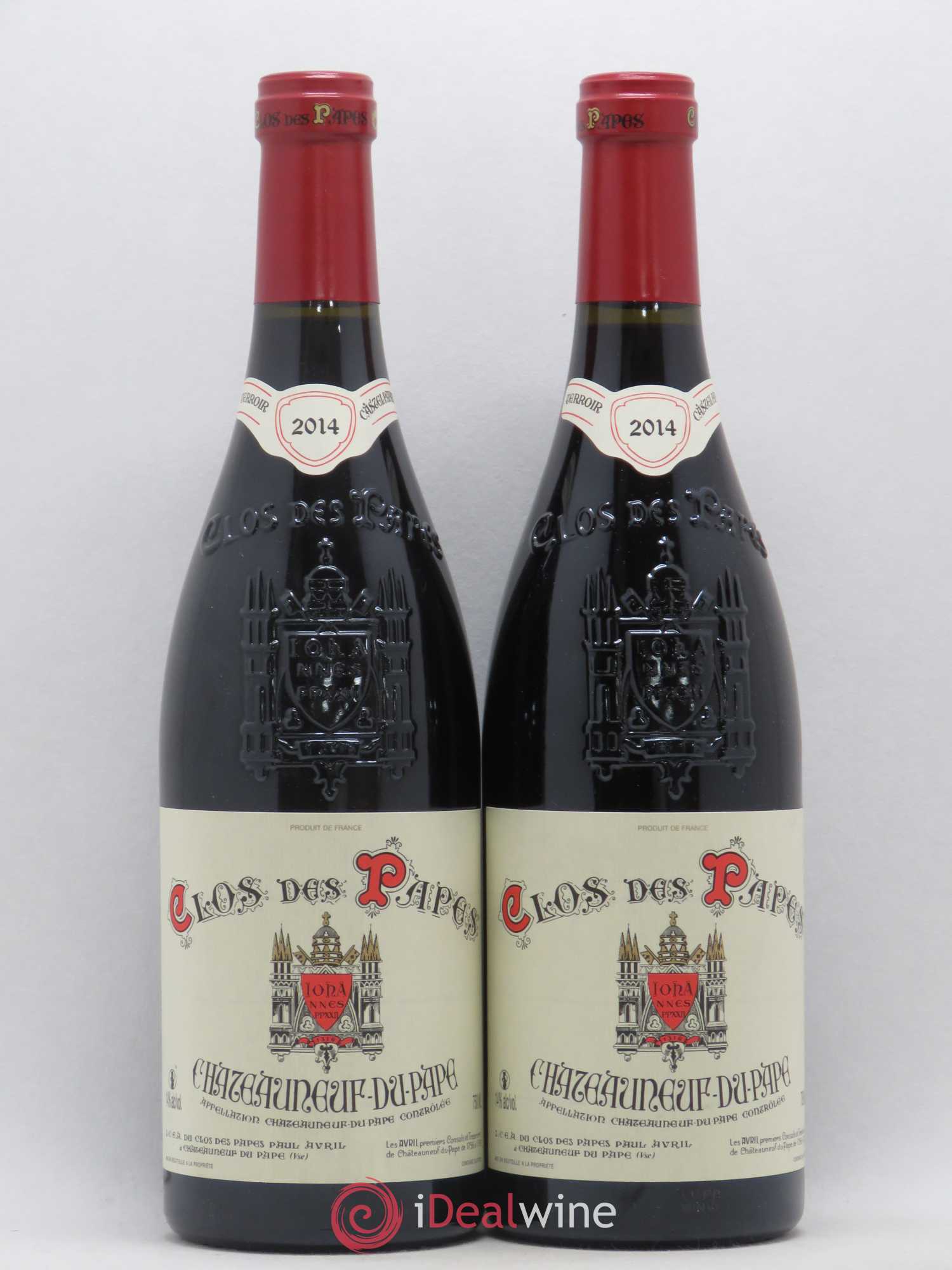 Châteauneuf-du-Pape Clos des Papes - Paul Avril 2014 - Lot de 2 bouteilles - 0