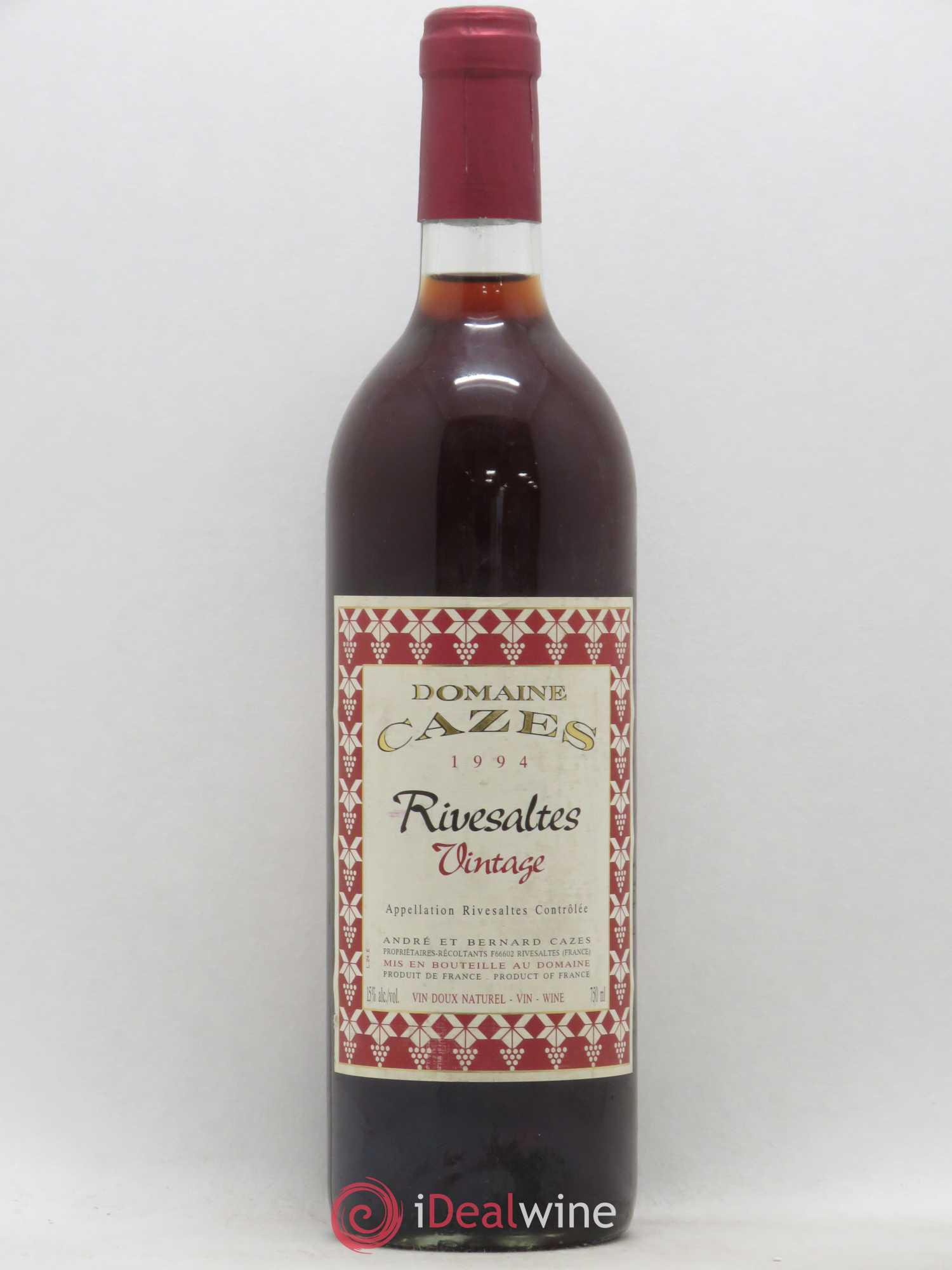 Rivesaltes Vintage Domaine Cazes 1994 - Lot of 1 bottle - 0