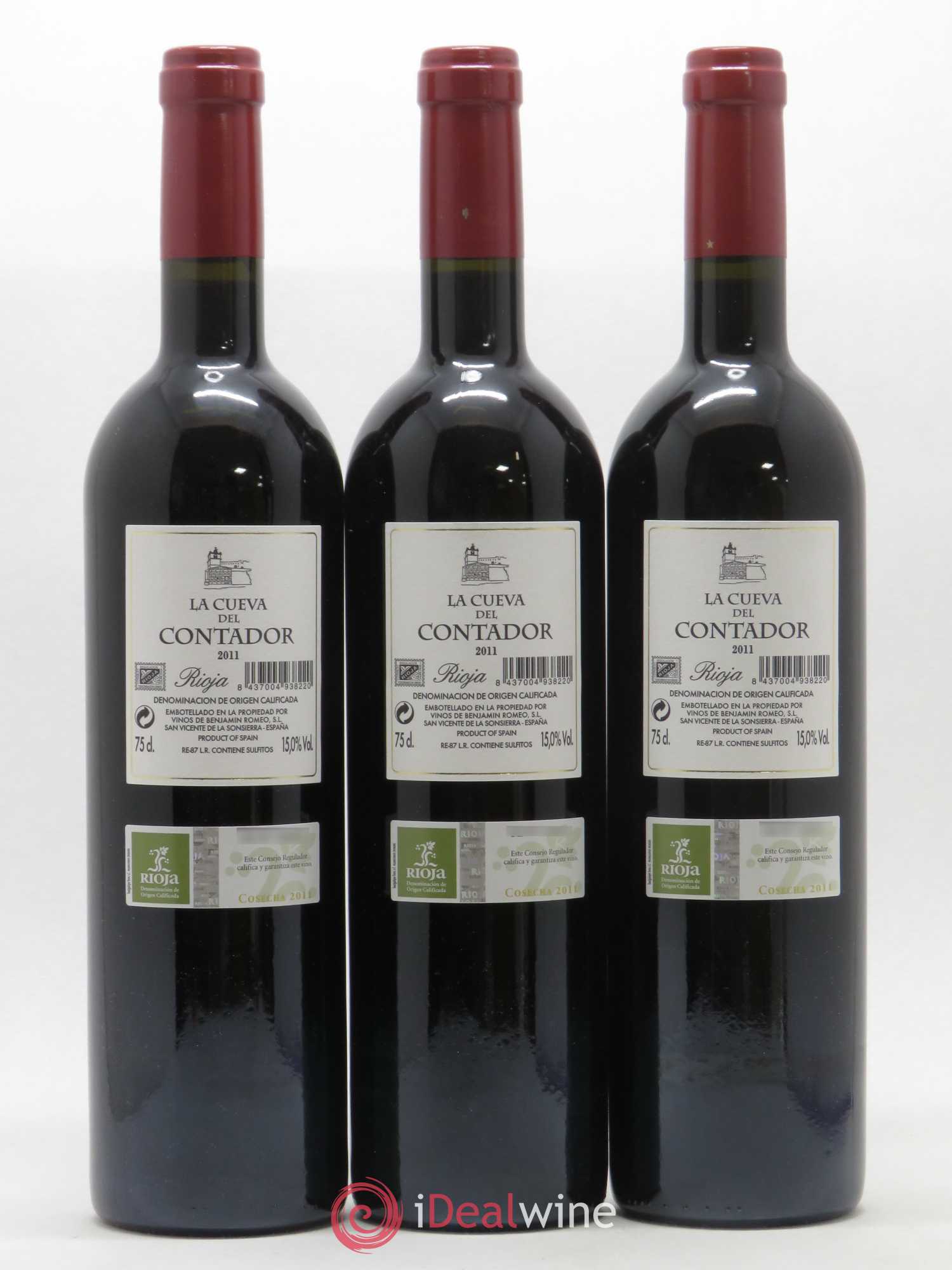 Rioja DOCA La Cueva del Contador Bodega Contador - Benjamin Romeo 2011 - Lot de 3 bouteilles - 1