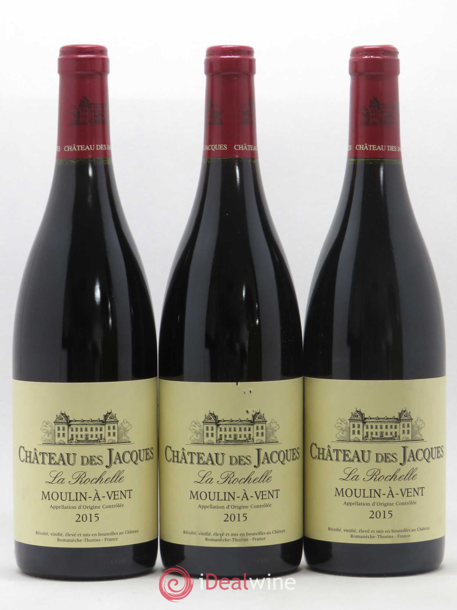 Moulin-à-Vent La Rochelle Château des Jacques 2015 - Lot de 3 bouteilles - 0