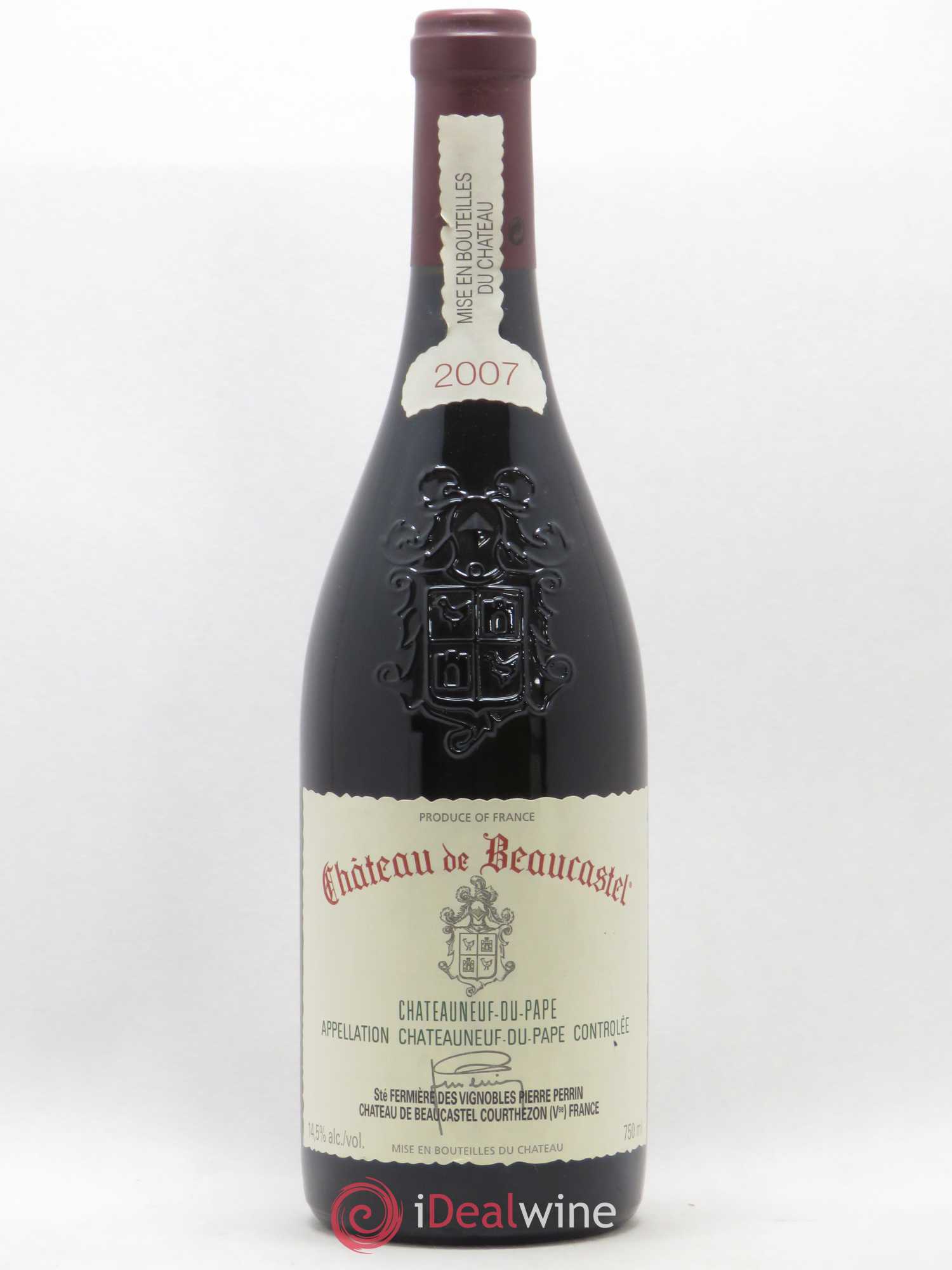 Châteauneuf-du-Pape Château de Beaucastel Famille Perrin 2007 - Lot de 1 bouteille - 0