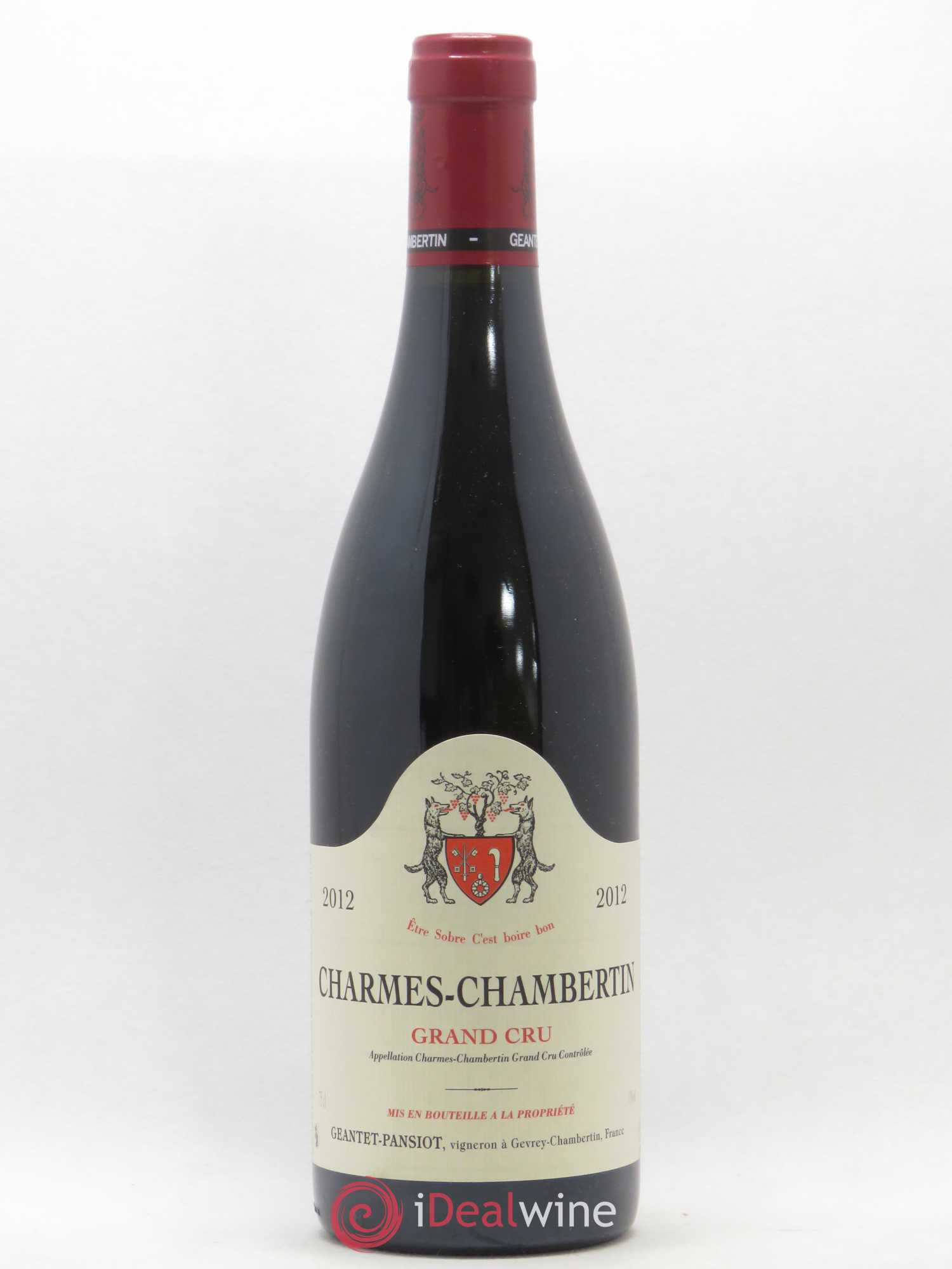 Charmes-Chambertin Grand Cru Geantet-Pansiot 2012 - Lot de 1 bouteille - 0