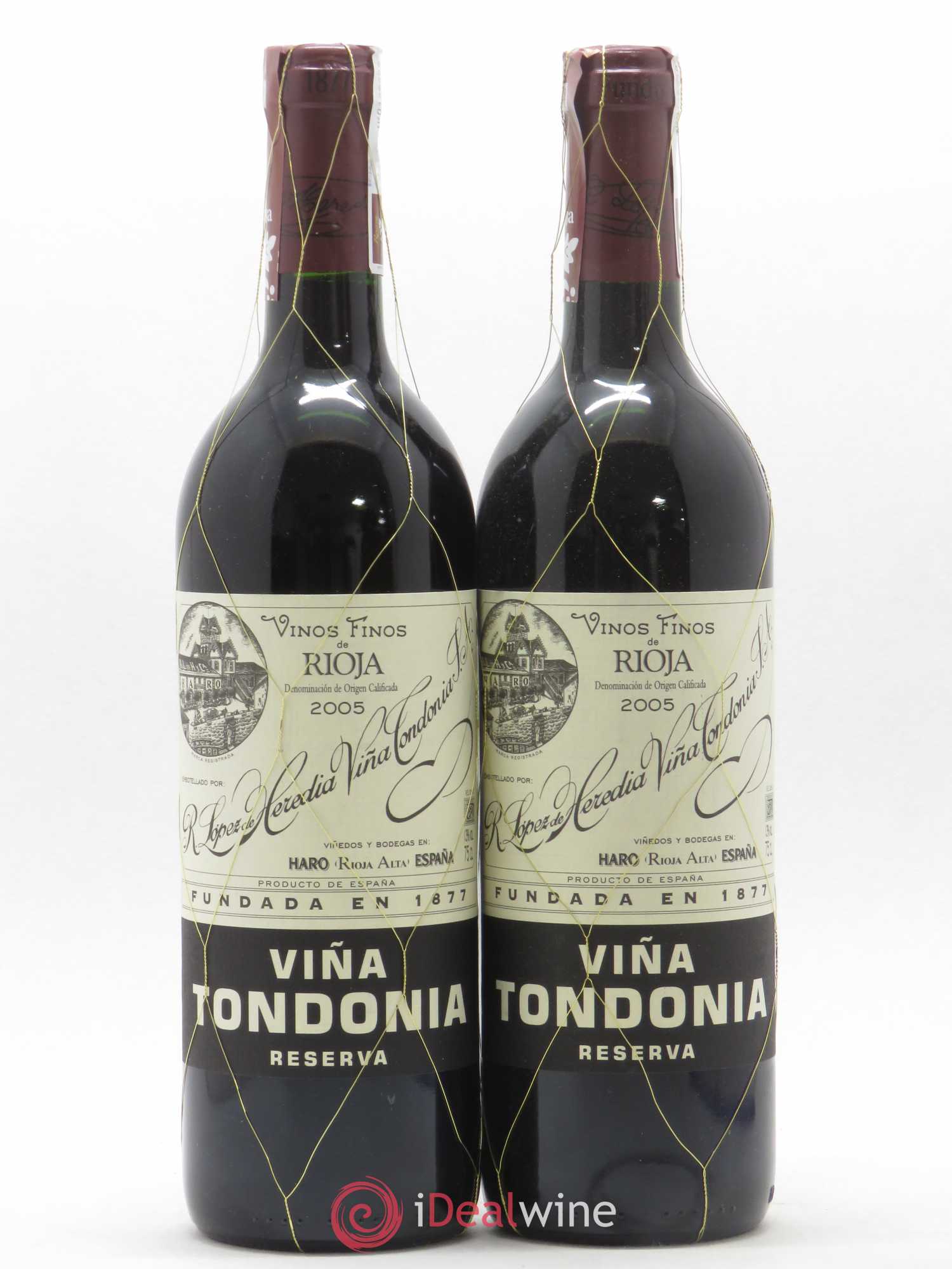 Rioja DOCA Reserva Vina Tondonia R. Lopez de Heredia 2005 - Posten von 2 Flaschen - 0