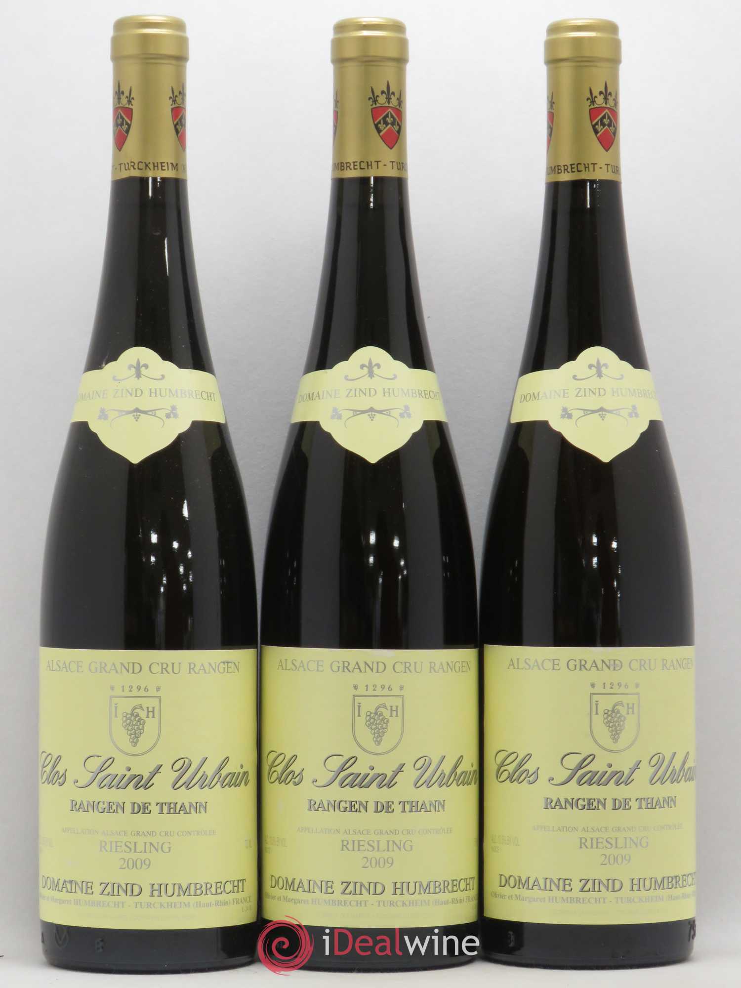 Alsace Riesling Grand Cru Rangen de Thann Clos Saint Urbain Zind-Humbrecht (Domaine) 2009 - Lot de 3 bouteilles - 0