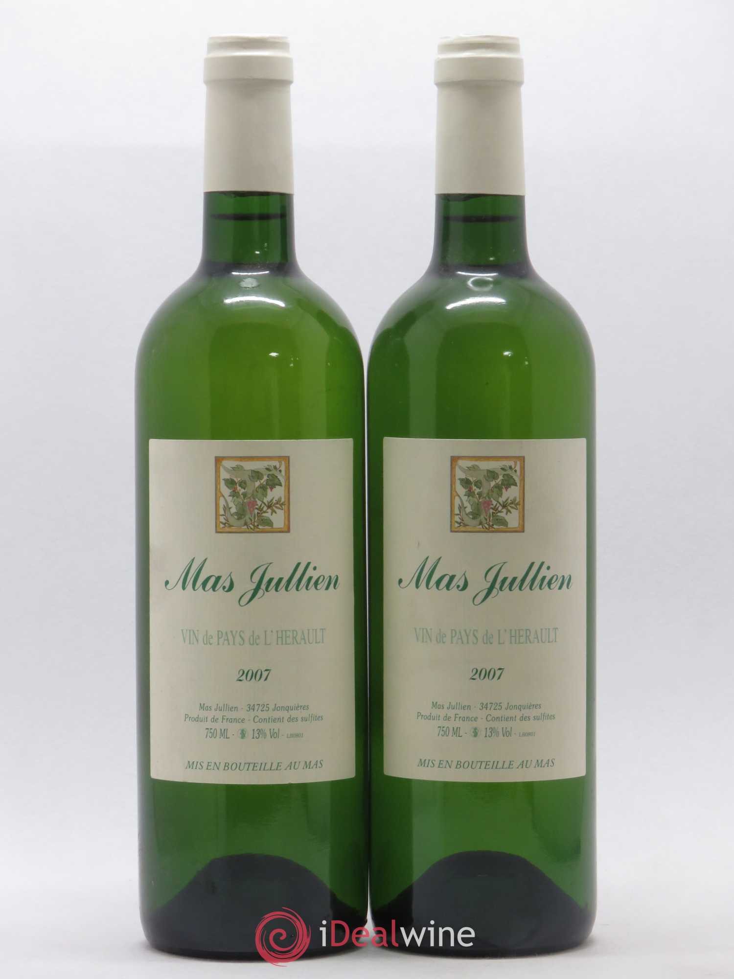 Pays d'Hérault Mas Jullien Olivier Jullien 2007 - Lot de 2 bouteilles - 0