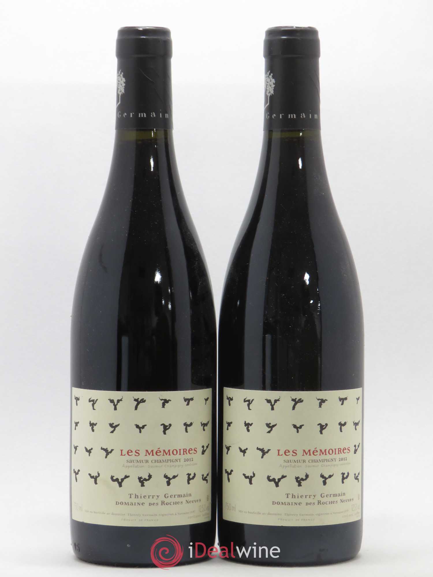 Saumur-Champigny Les Mémoires Domaine des Roches Neuves - Thierry Germain 2012 - Lot de 2 bouteilles - 0