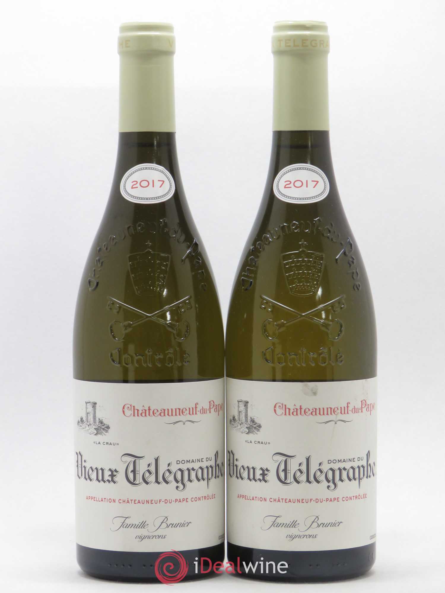 Châteauneuf-du-Pape Vieux Télégraphe (Domaine du) Vignobles Brunier 2017 - Lot de 2 bouteilles - 0