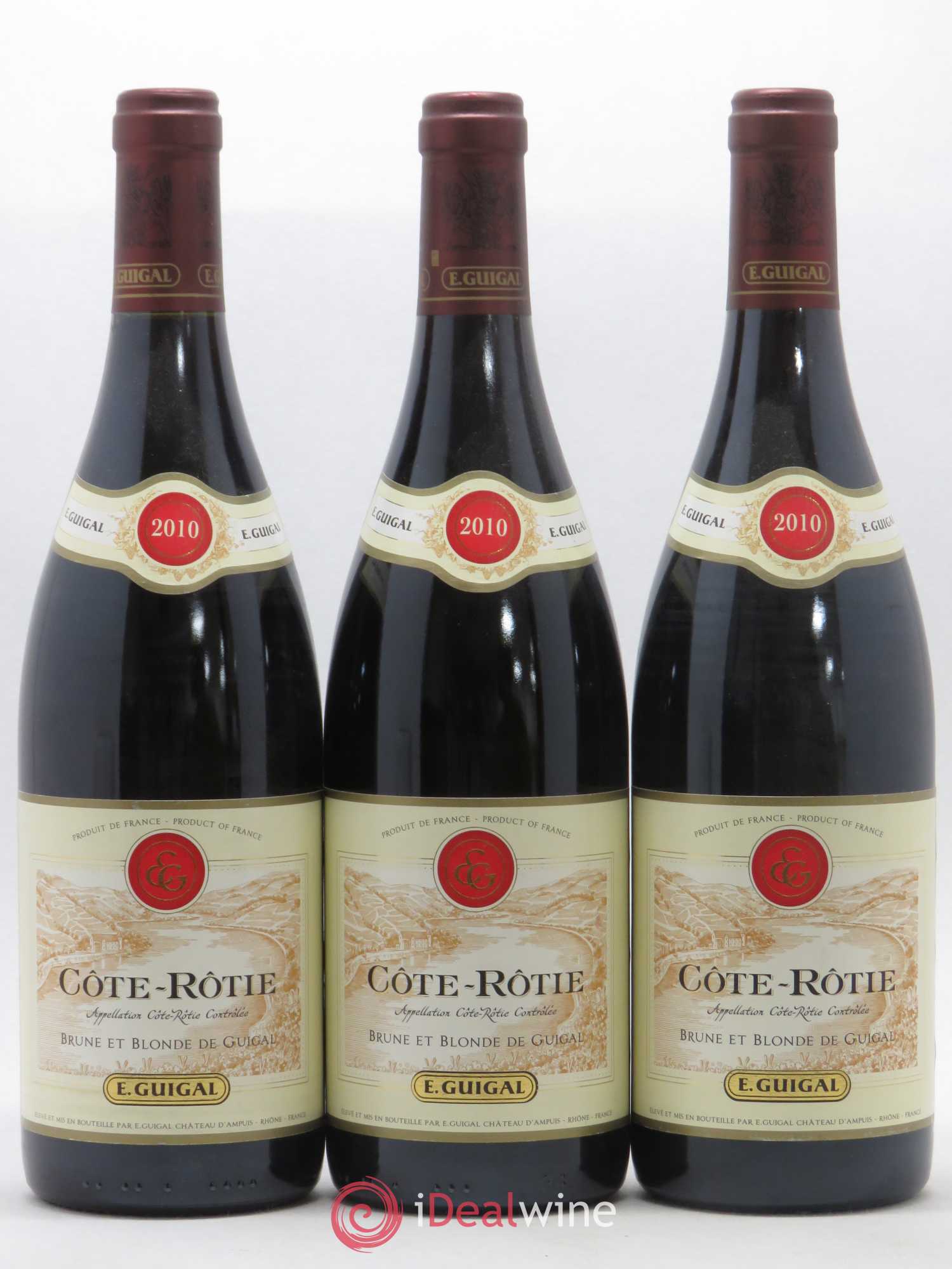 Côte-Rôtie Côtes Brune et Blonde Guigal 2010 - Lot de 3 bouteilles - 0