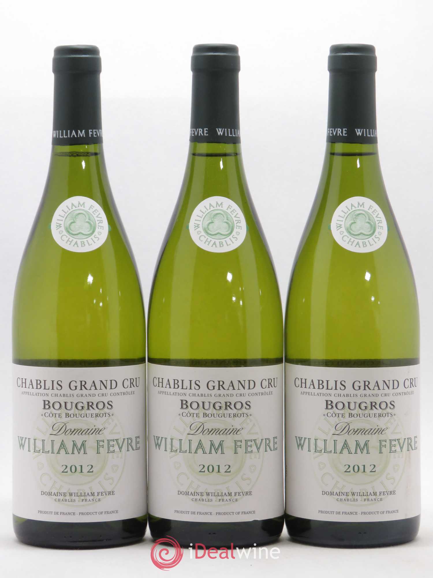 Chablis Grand Cru Bougros William Fèvre 2012 - Lot de 3 bouteilles - 0