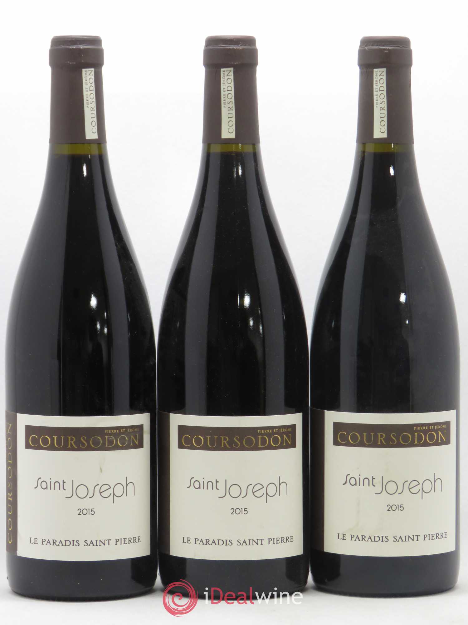 Saint-Joseph Le Paradis Saint-Pierre Pierre et Jérôme Coursodon 2015 - Lot de 3 bouteilles - 0