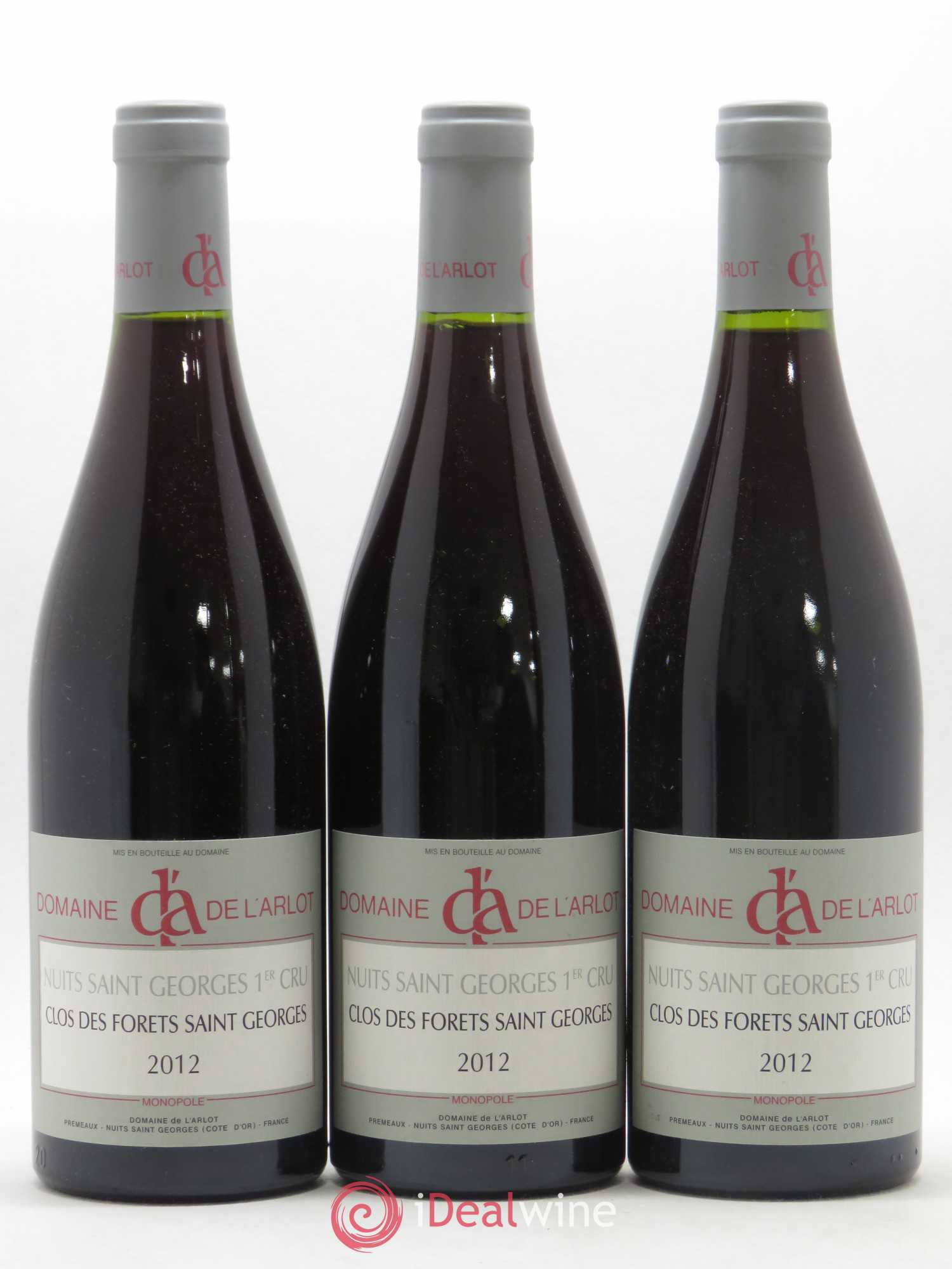 Nuits-Saint-Georges 1er Cru Clos des Forêts Saint-Georges Domaine de l'Arlot 2012 - Lot de 3 bouteilles - 0