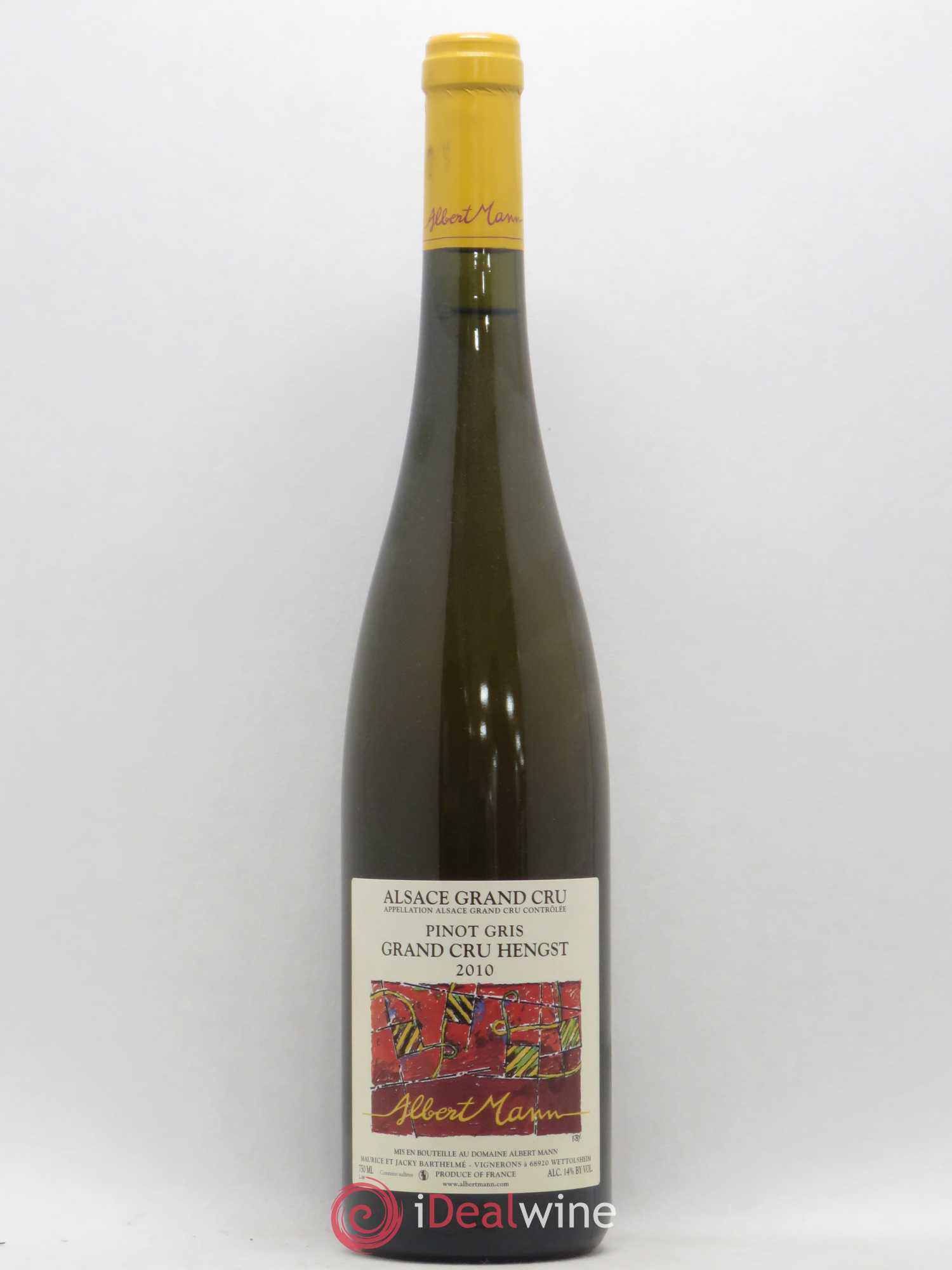 Alsace Pinot Gris Grand Cru Hengst Albert Mann 2010 - Lot de 1 bouteille - 0