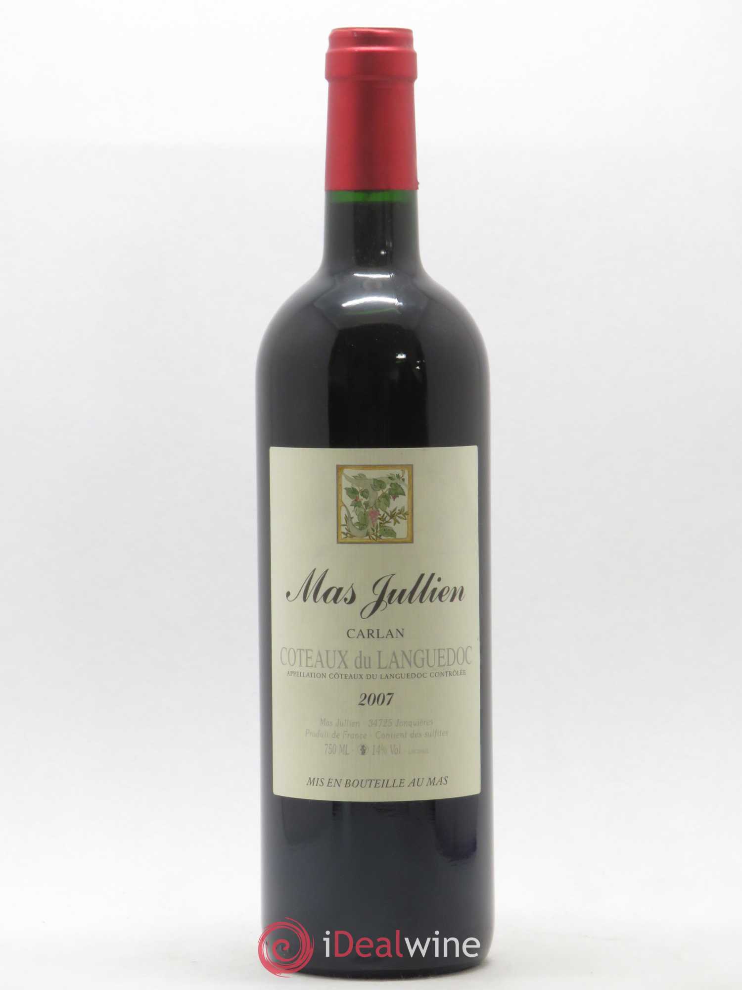 Terrasses du Larzac Mas Jullien Carlan Olivier Jullien 2007 - Lot de 1 bouteille - 0