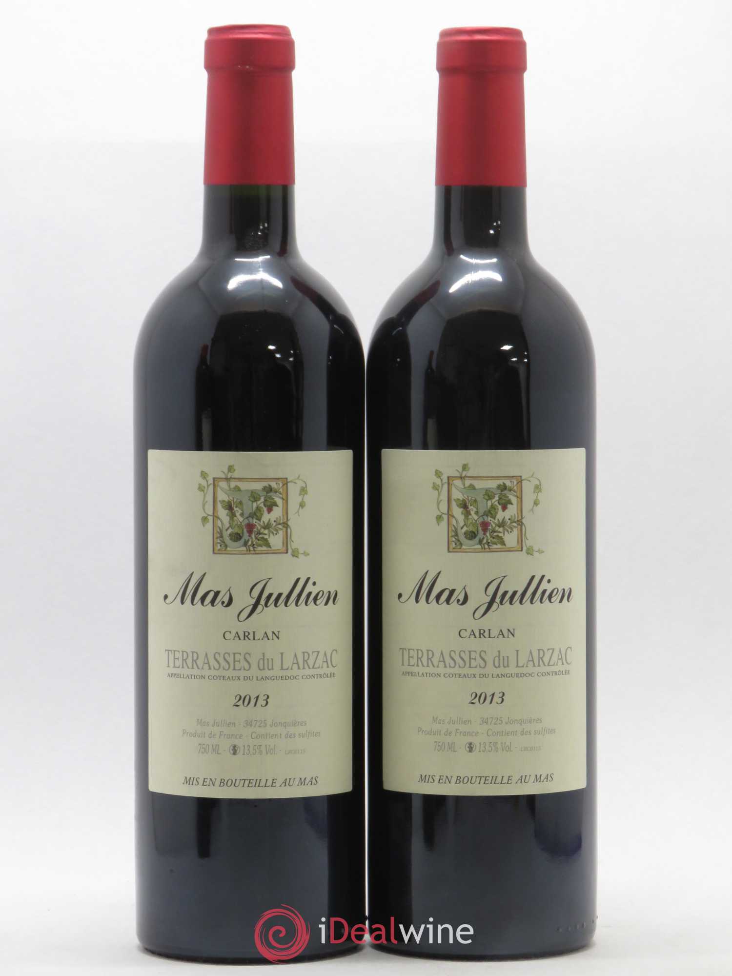 Terrasses du Larzac Mas Jullien Carlan Olivier Jullien 2013 - Lot de 2 bouteilles - 0