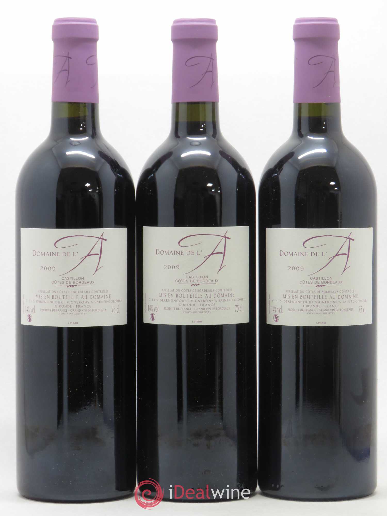 Domaine de l'A 2009 - Lot de 3 bouteilles - 1