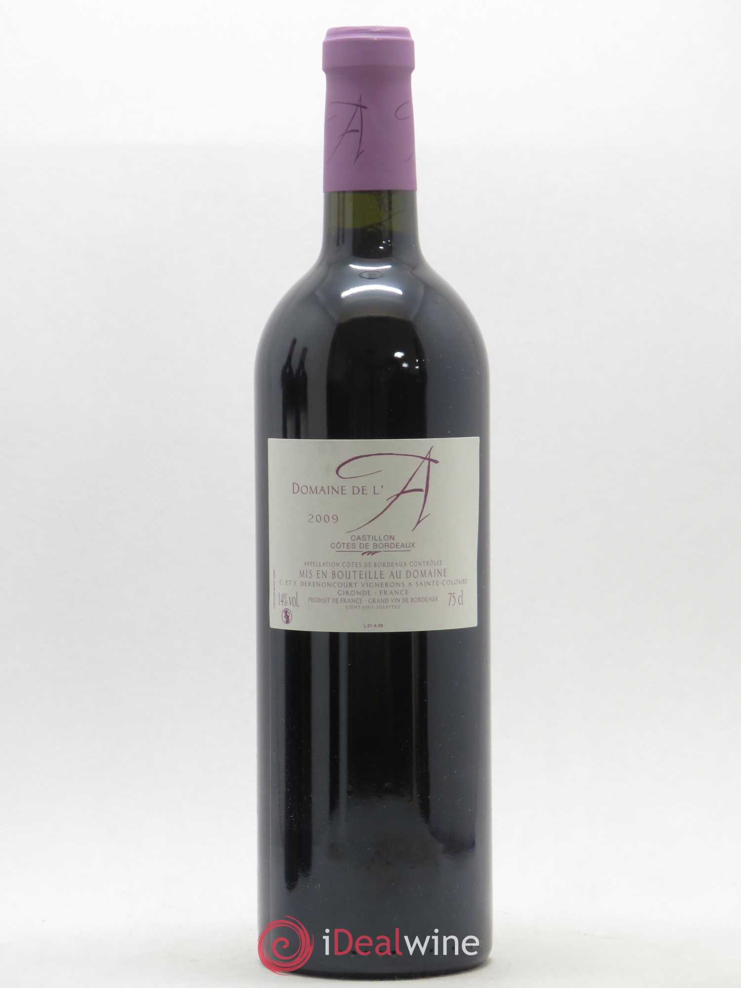 Domaine de l'A 2009 - Lot de 1 bouteille - 1