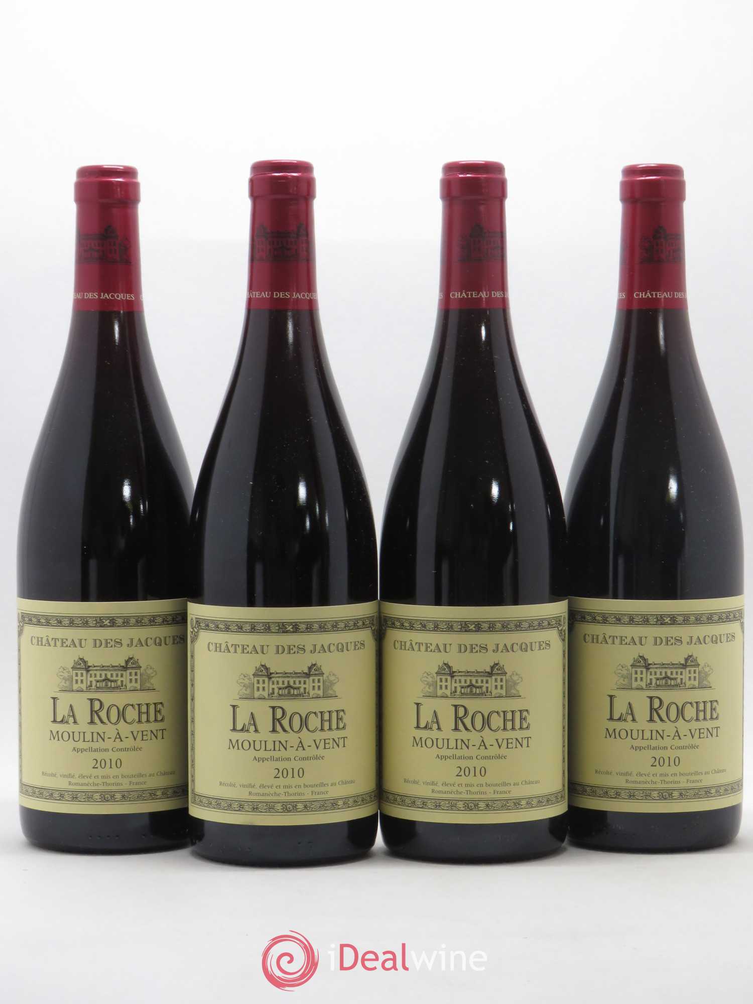 Moulin-à-Vent La Roche Château des Jacques 2010 - Lot de 4 bouteilles - 0