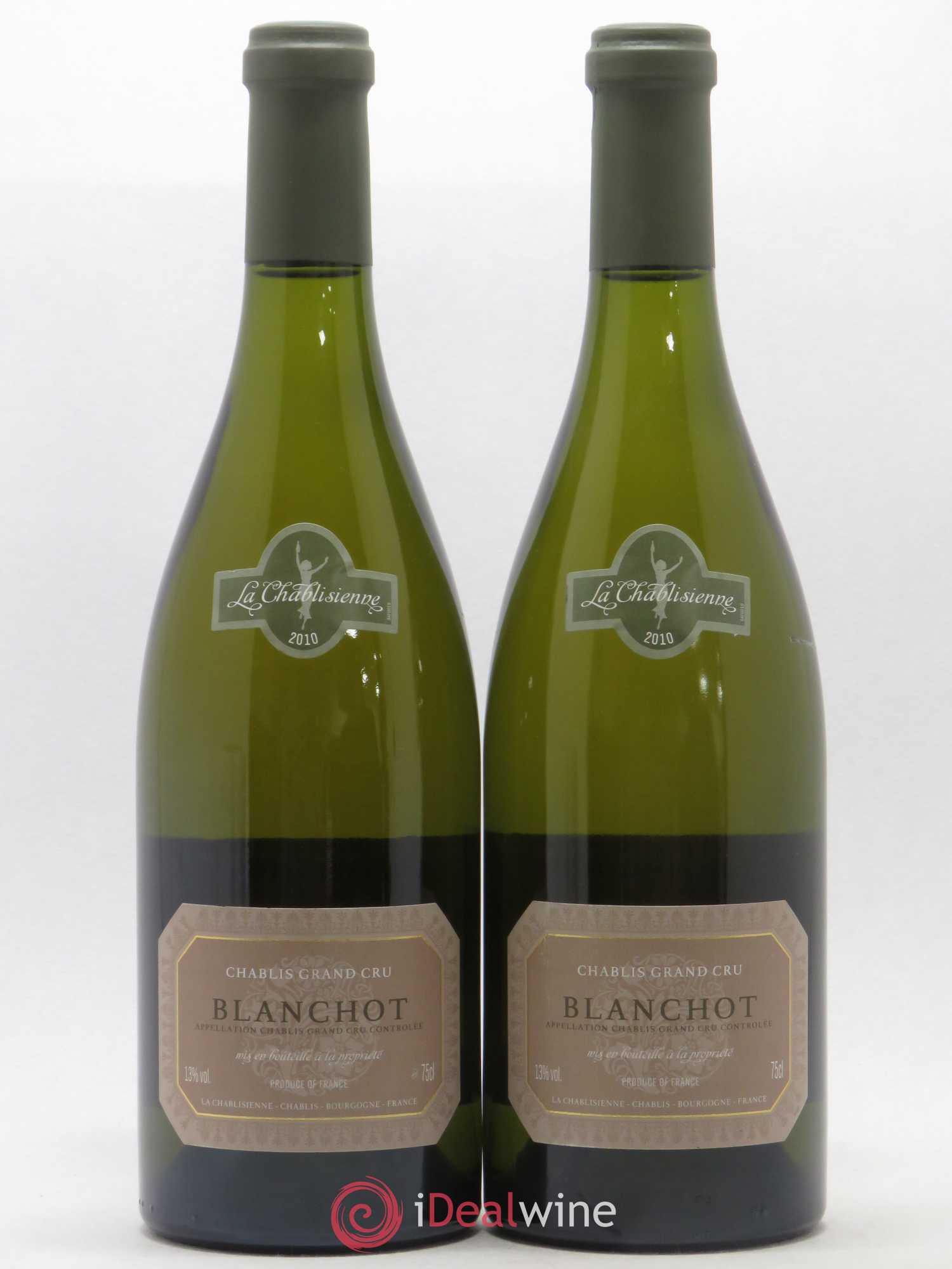 Chablis Grand Cru Blanchot La Chablisienne 2010 - Lot de 2 bouteilles - 0