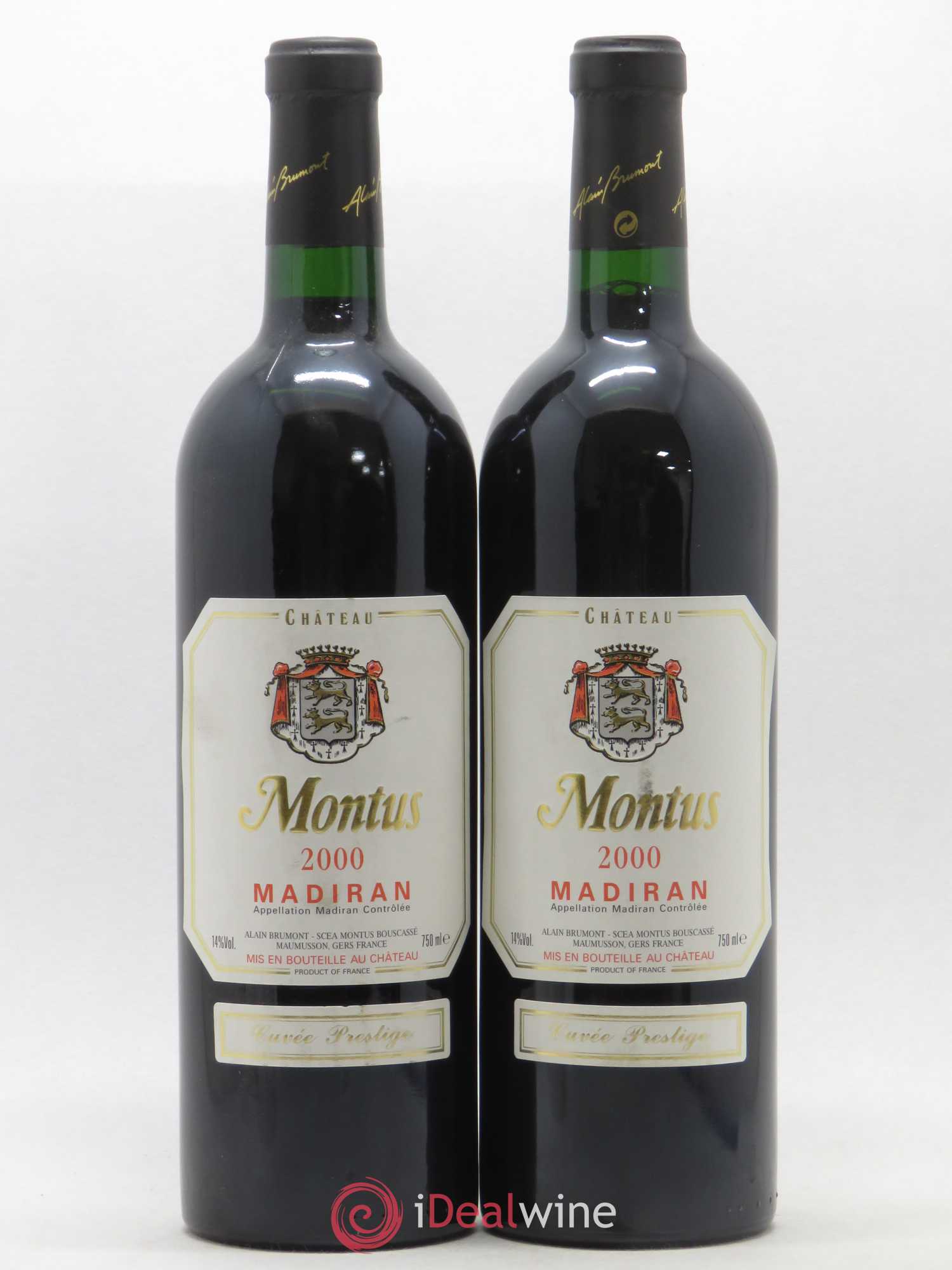 Madiran Château Montus-Prestige Alain Brumont 2000 - Lot de 2 bouteilles - 0