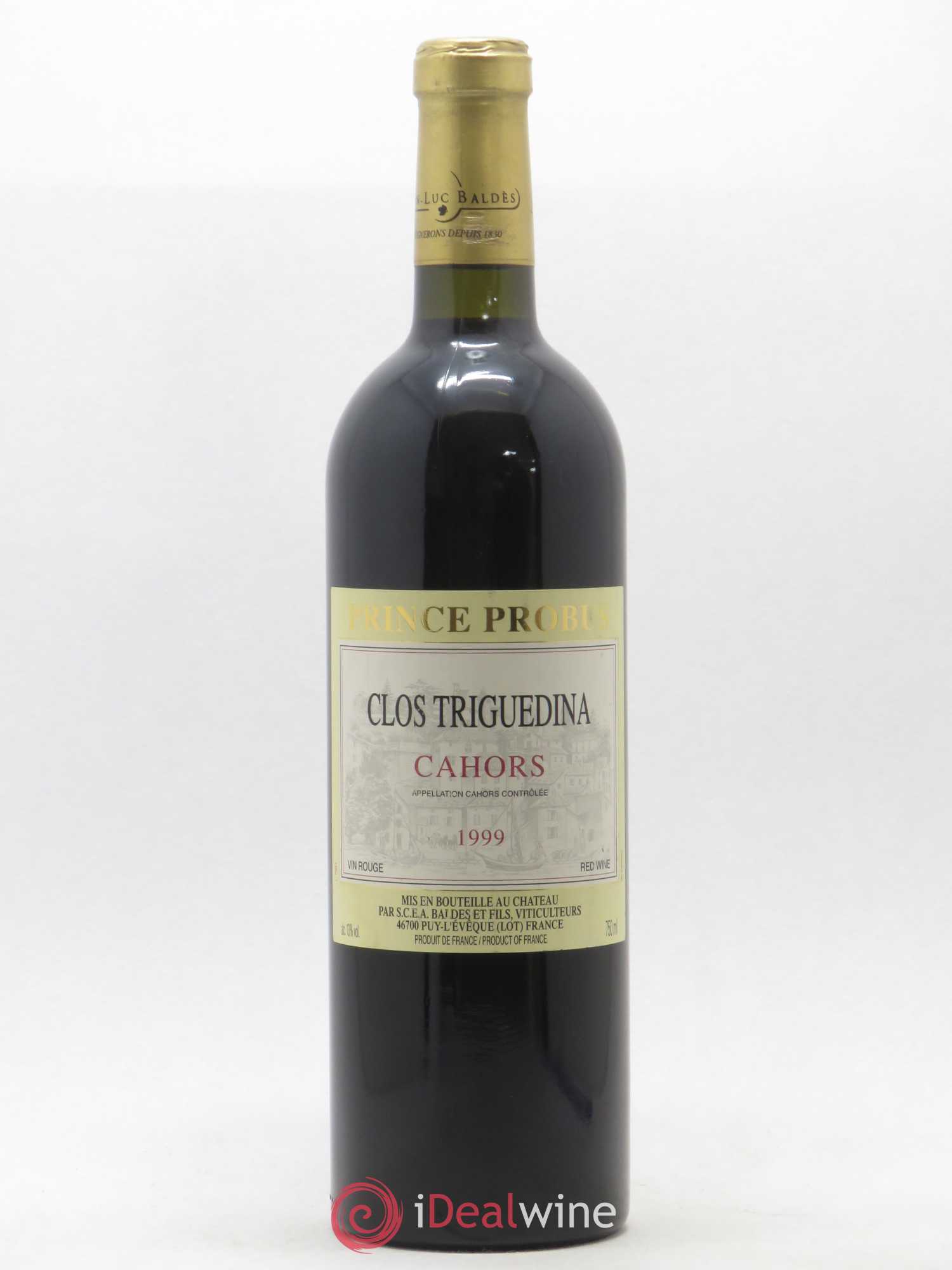 Cahors Clos Triguedina Probus Jean-Luc Baldès 1999 - Lot de 1 bouteille - 0