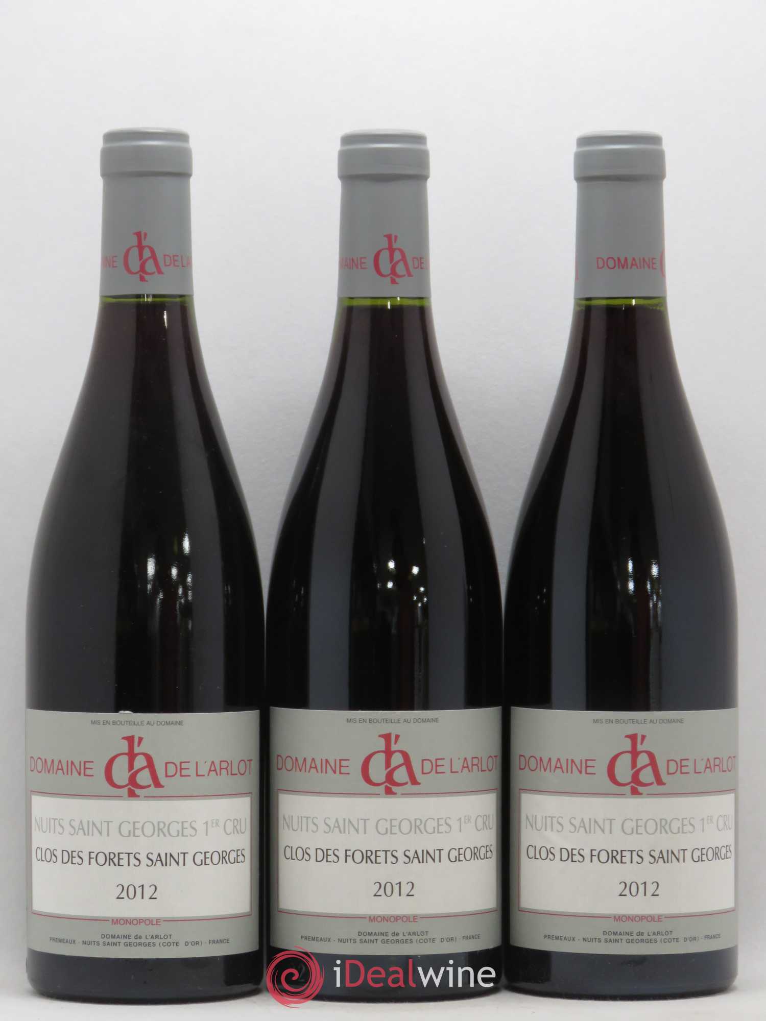 Nuits-Saint-Georges 1er Cru Clos des Forêts Saint-Georges Domaine de l'Arlot 2012 - Lot de 3 bouteilles - 0