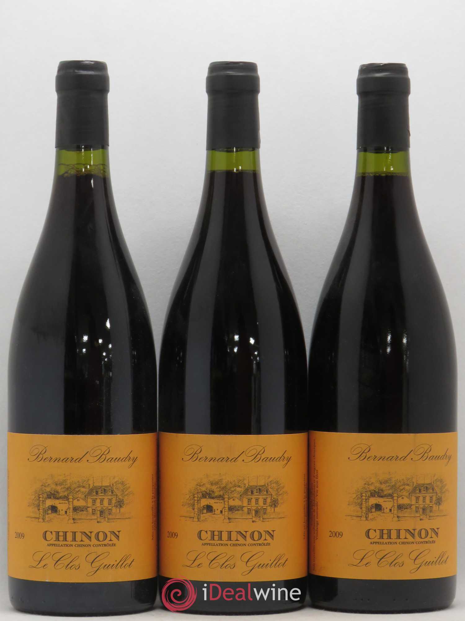 Chinon Le Clos Guillot Bernard Baudry 2009 - Lot de 3 bouteilles - 0