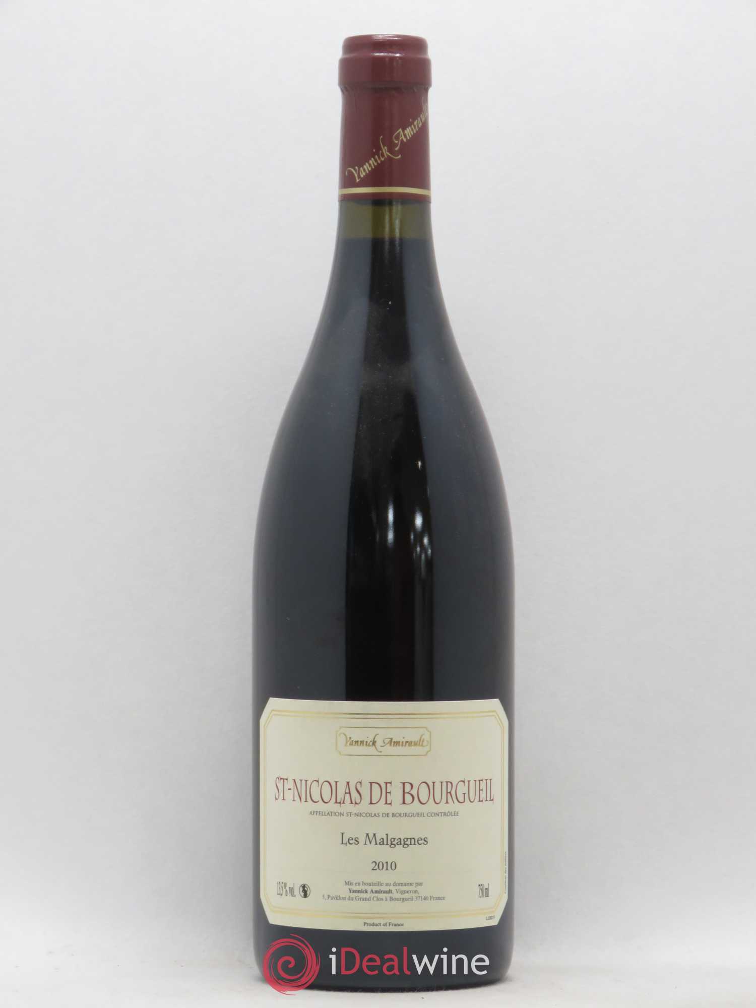 Saint-Nicolas de Bourgueil Les Malgagnes Yannick Amirault (Domaine) 2010 - Lot de 1 bouteille - 0