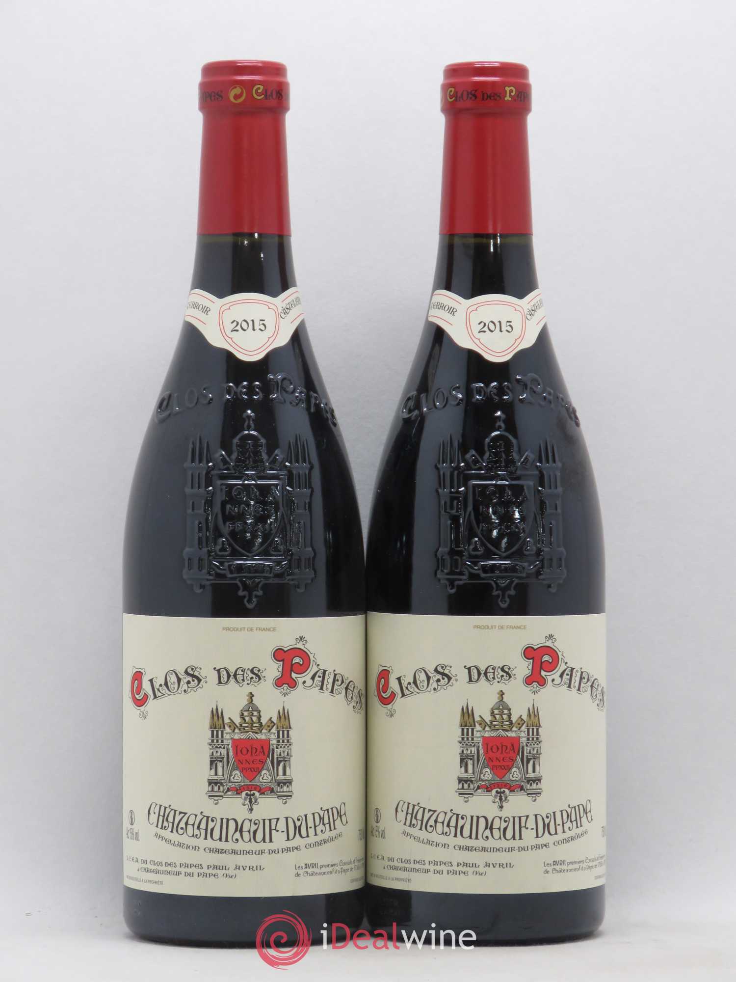 Châteauneuf-du-Pape Clos des Papes - Paul Avril 2015 - Lot de 2 bouteilles - 0