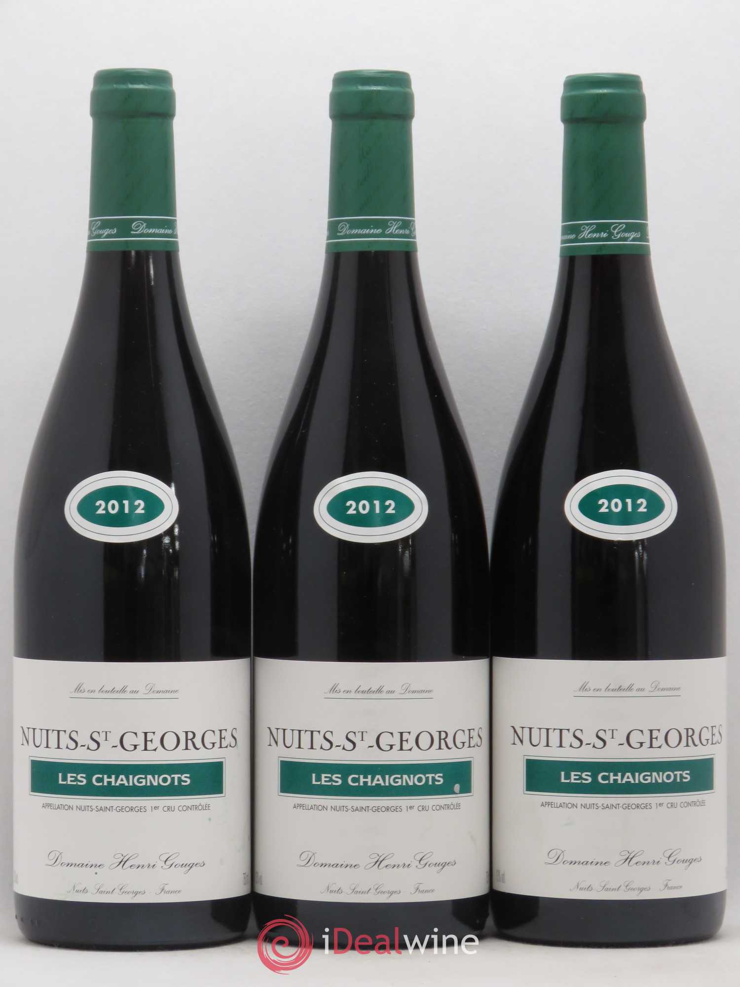 Nuits-Saint-Georges 1er Cru Les Chaignots Henri Gouges 2012 - Lot de 3 bouteilles - 0