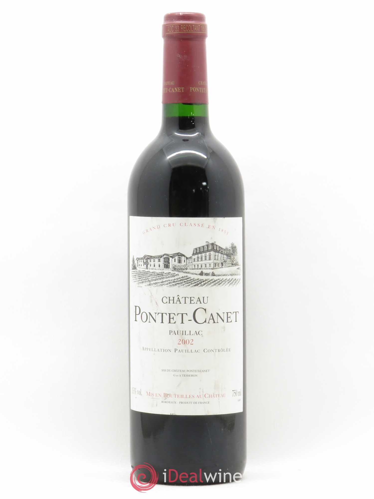 Château Pontet Canet 5ème Grand Cru Classé 2002 - Lot de 1 bouteille - 0