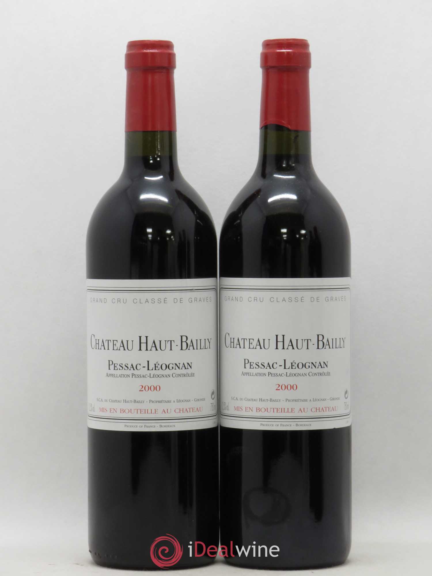 Château Haut-Bailly Cru Classé de Graves 2000 - Lot de 2 bouteilles - 0