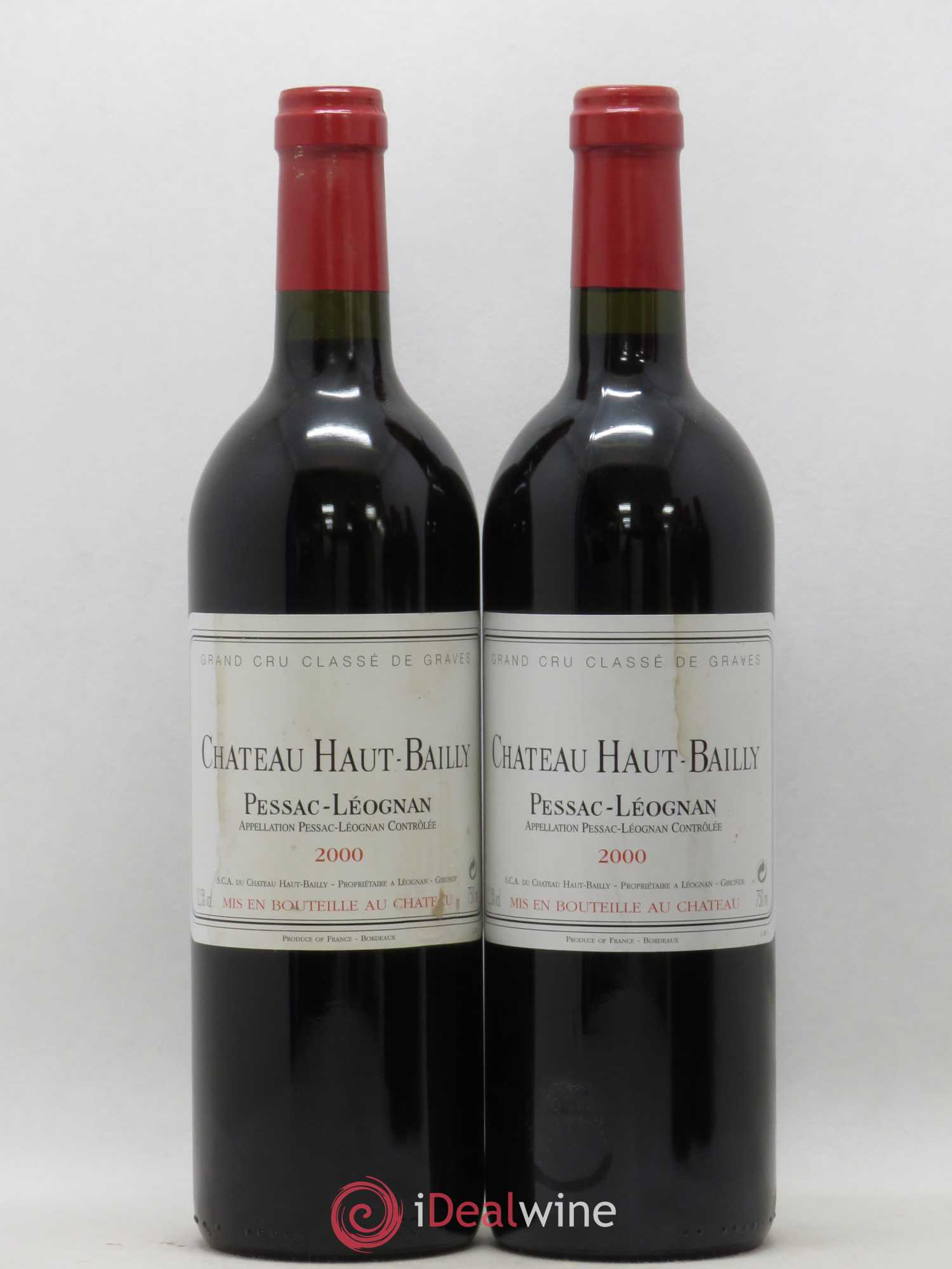 Château Haut-Bailly Cru Classé de Graves 2000 - Lot de 2 bouteilles - 0