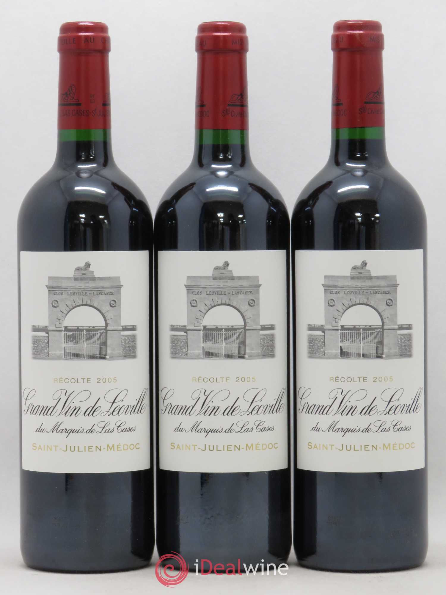 Château Léoville Las Cases 2ème Grand Cru Classé 2005 - Lot de 3 bouteilles - 0