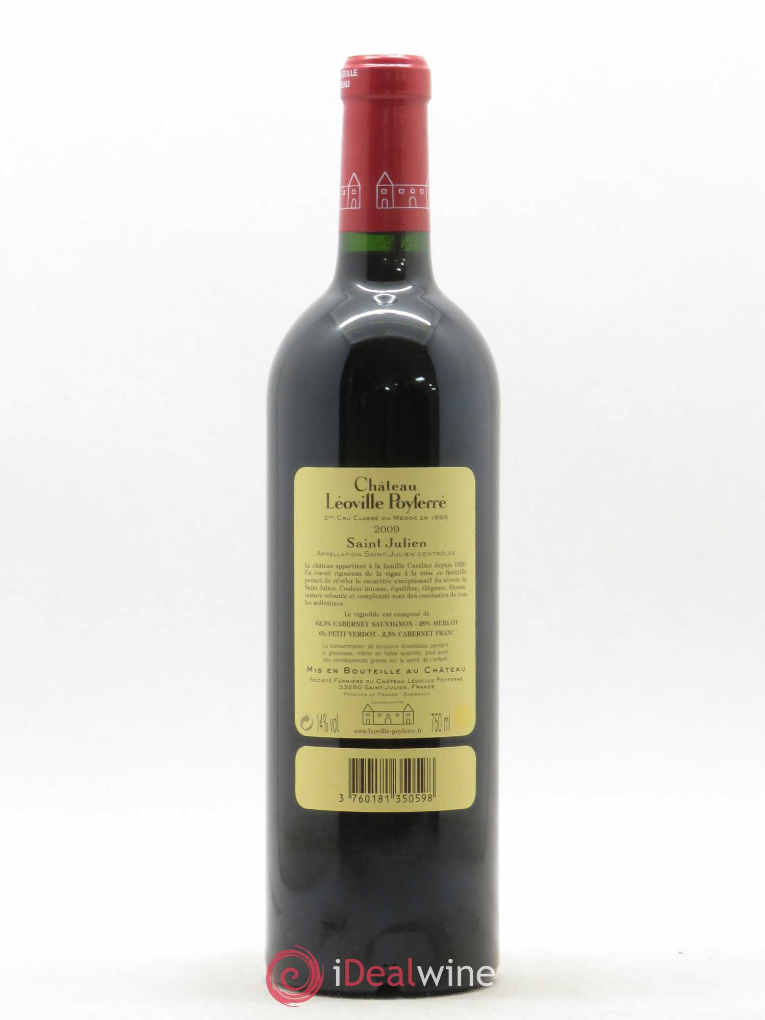 Château Léoville Poyferré 2ème Grand Cru Classé 2009 - Lot de 1 bouteille - 1