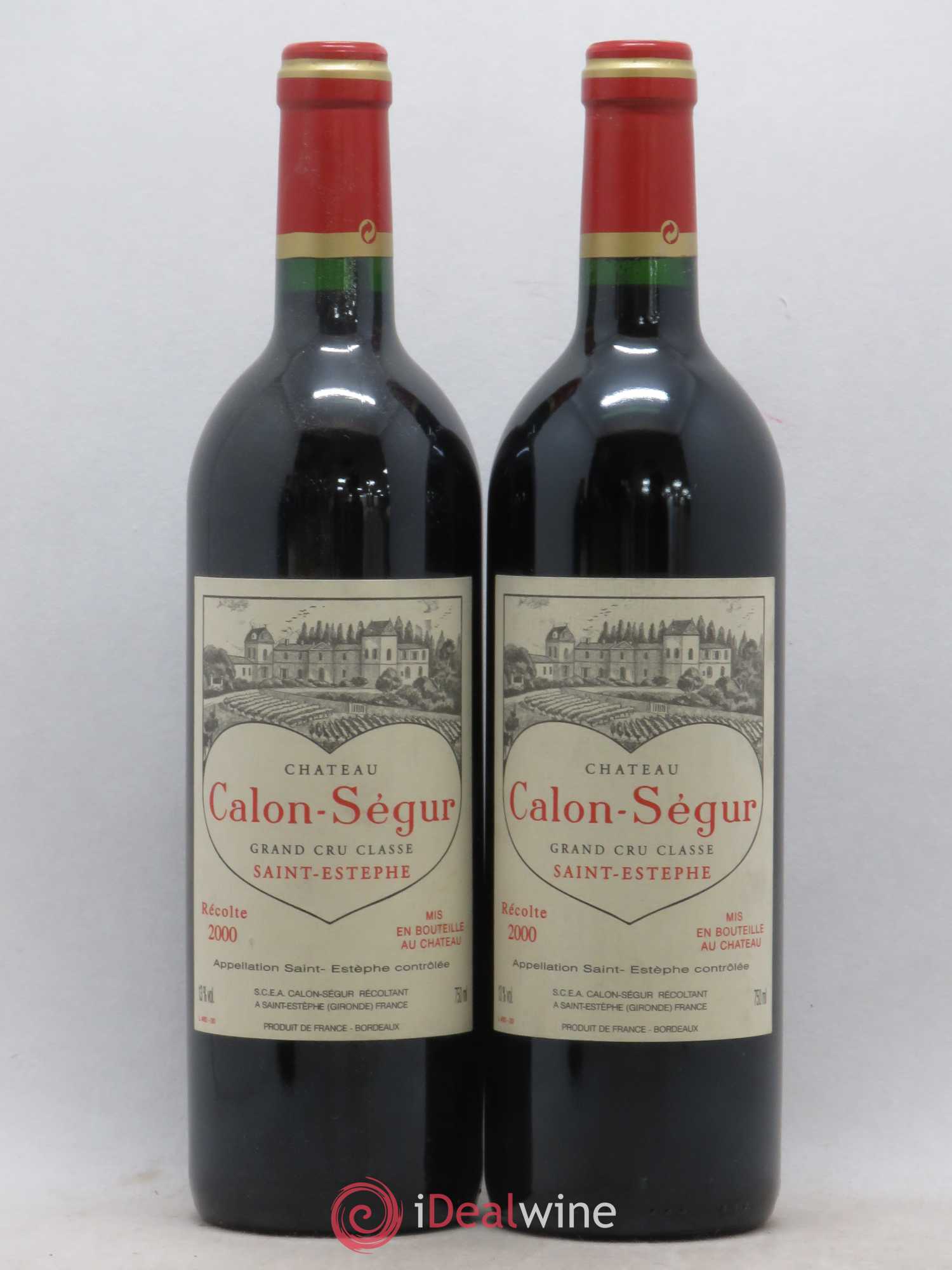 Château Calon Ségur 3ème Grand Cru Classé 2000 - Lot de 2 bouteilles - 0