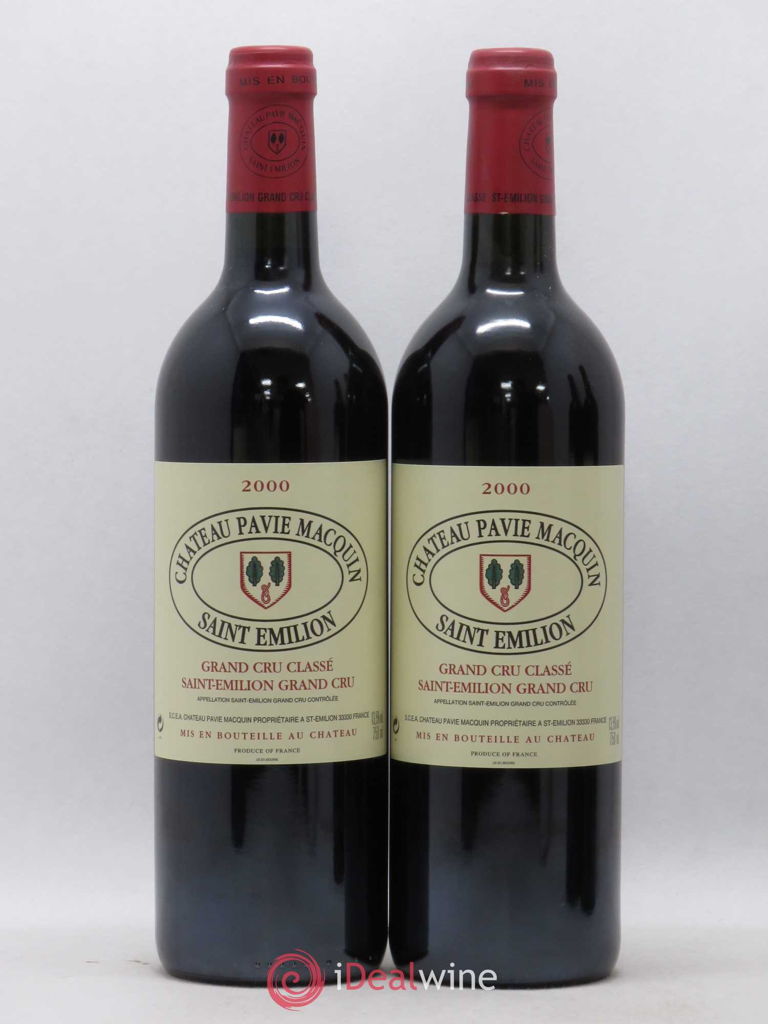 Château Pavie Macquin 1er Grand Cru Classé B 2000 - Lot de 2 bouteilles - 0