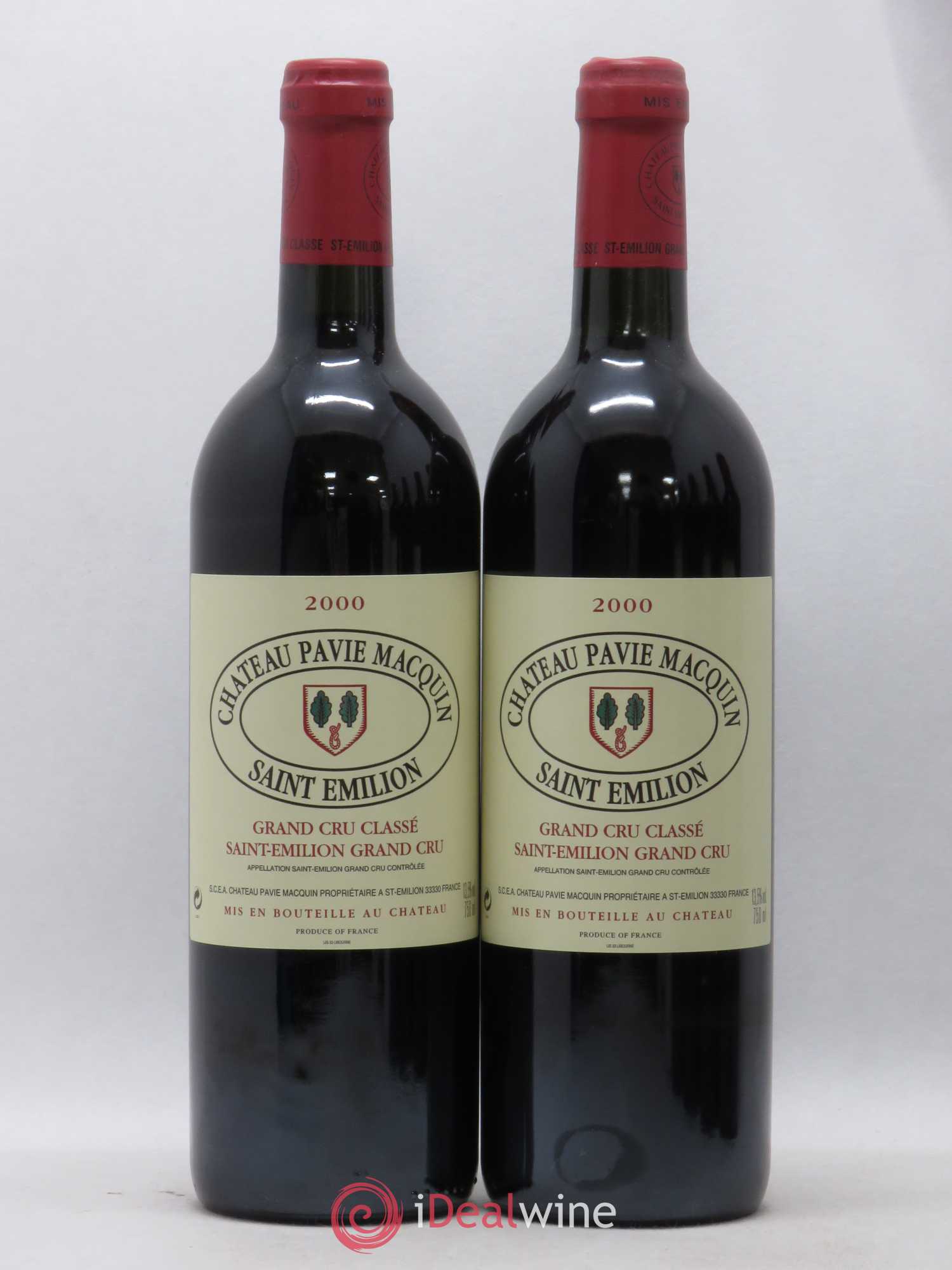 Château Pavie Macquin 1er Grand Cru Classé B (sans prix de réserve) 2000 - Lot de 2 bouteilles - 0