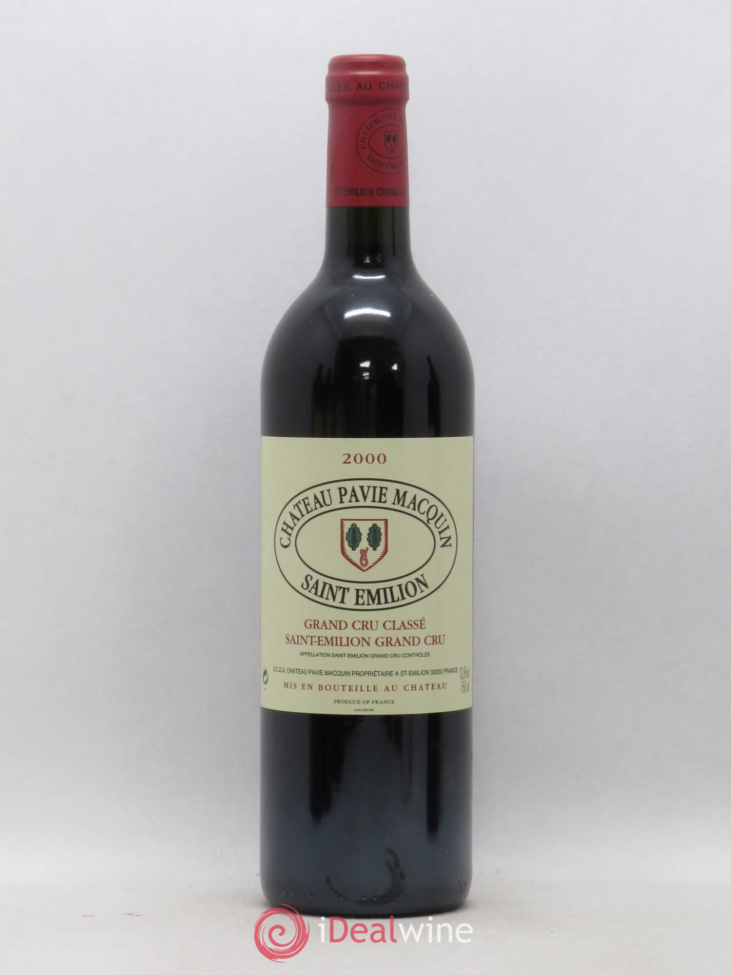 Château Pavie Macquin 1er Grand Cru Classé B 2000 - Lot de 1 bouteille - 0