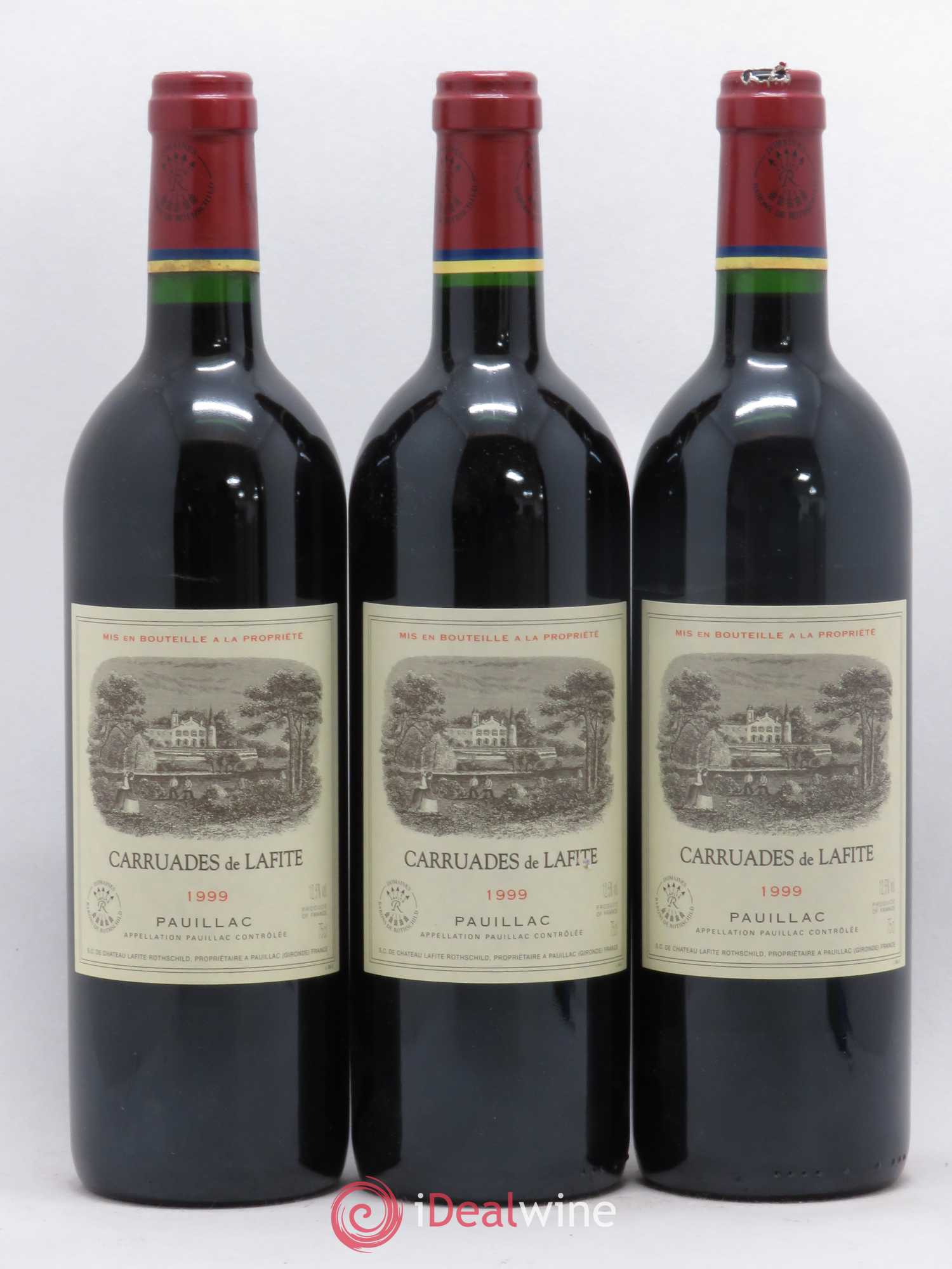 Carruades de Lafite Rothschild Second Vin 1999 - Lot de 3 bouteilles - 0