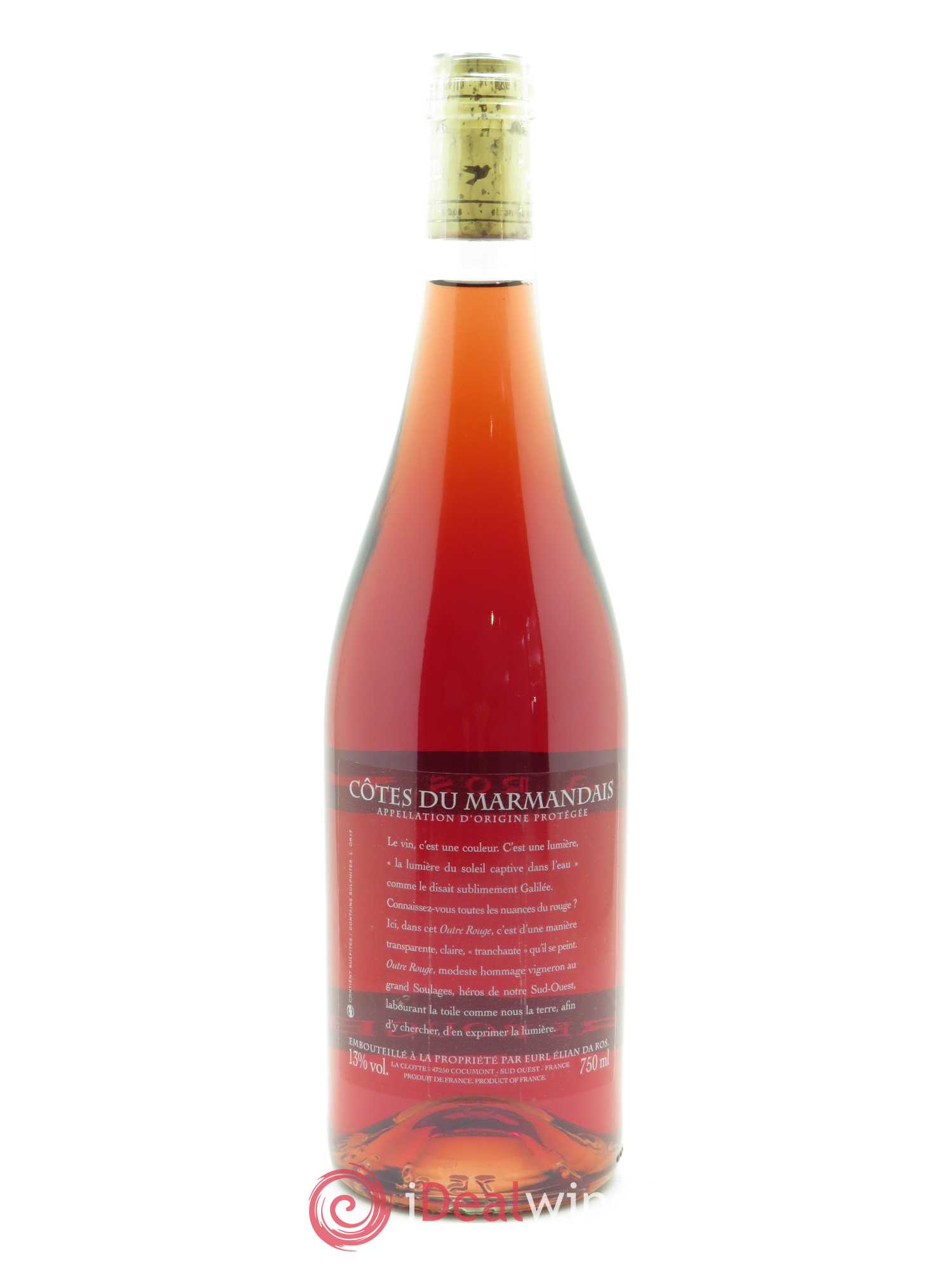 Côtes du Marmandais Outre Rouge Elian Da Ros (Domaine) 2017 - Lot de 1 bouteille - 1