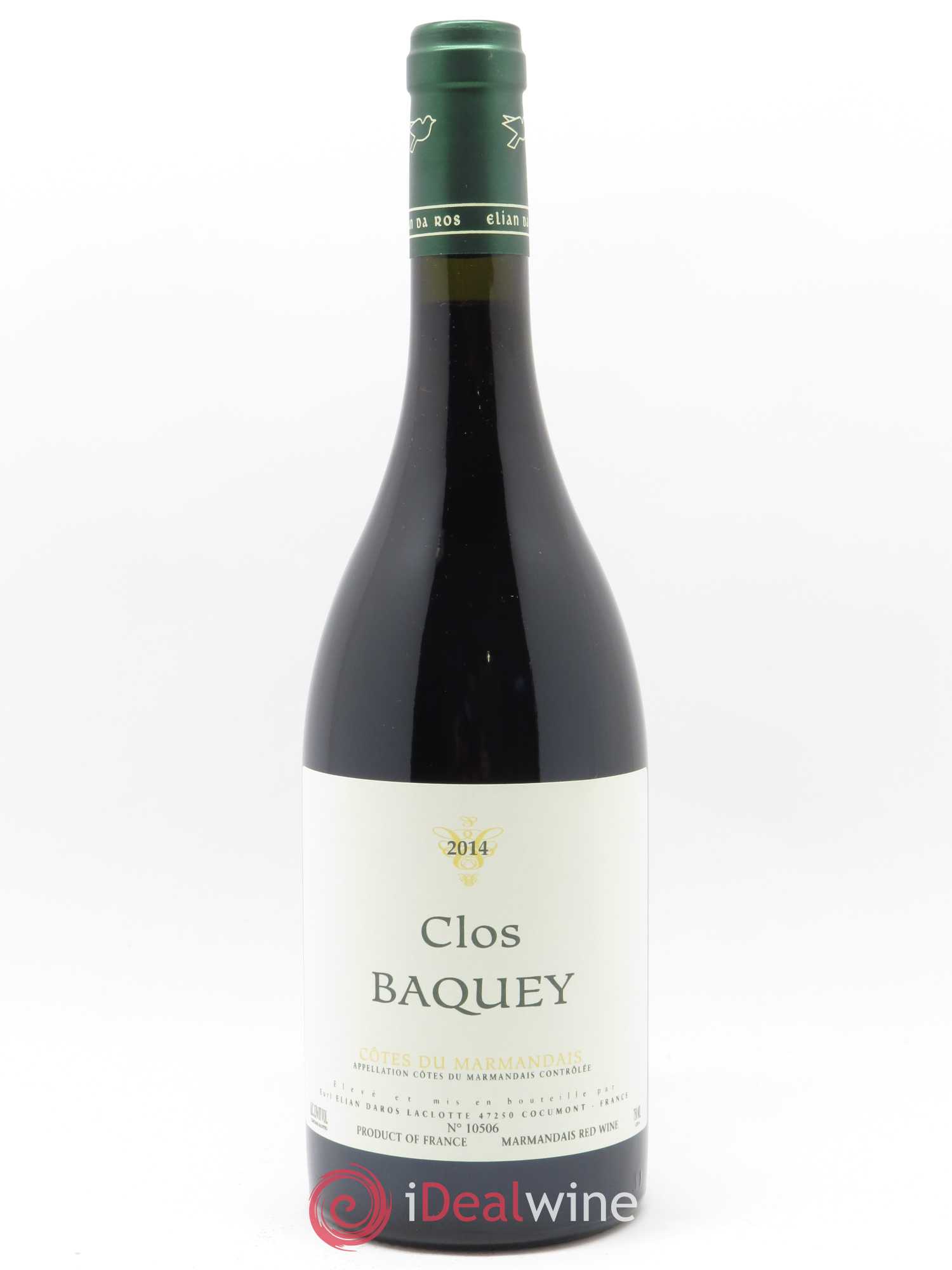 Côtes du Marmandais Clos Baquey Elian Da Ros (Domaine) 2014 - Lot de 1 bouteille - 0