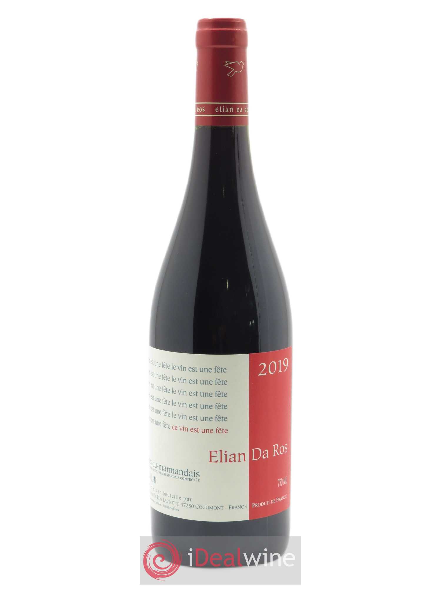 Côtes du Marmandais Le vin est une fête Elian Da Ros (Domaine) 2019 - Lot de 1 bouteille - 0