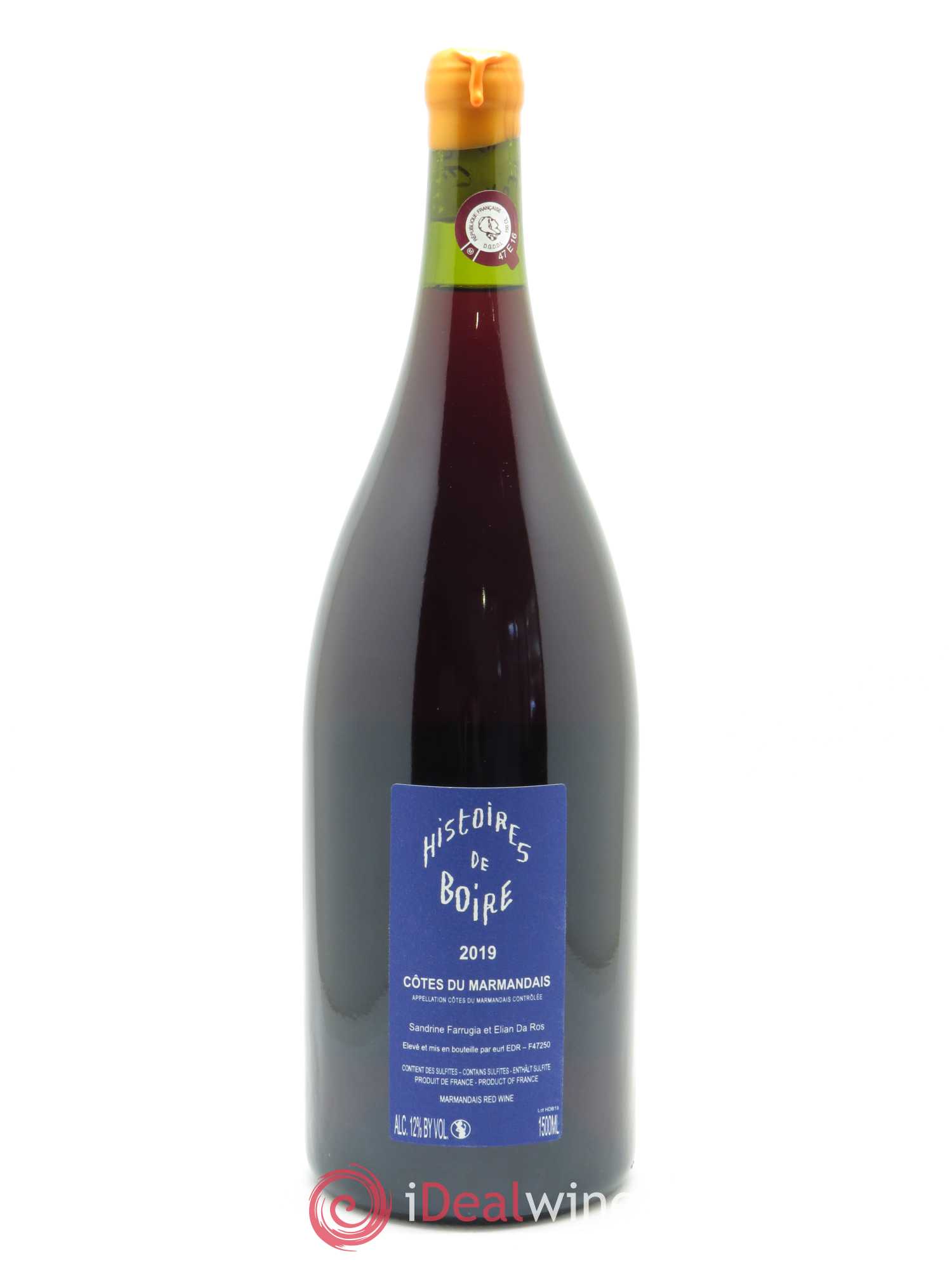 Côtes du Marmandais Histoires de Boire Elian Da Ros (Domaine) 2019 - Lot de 1 magnum - 1