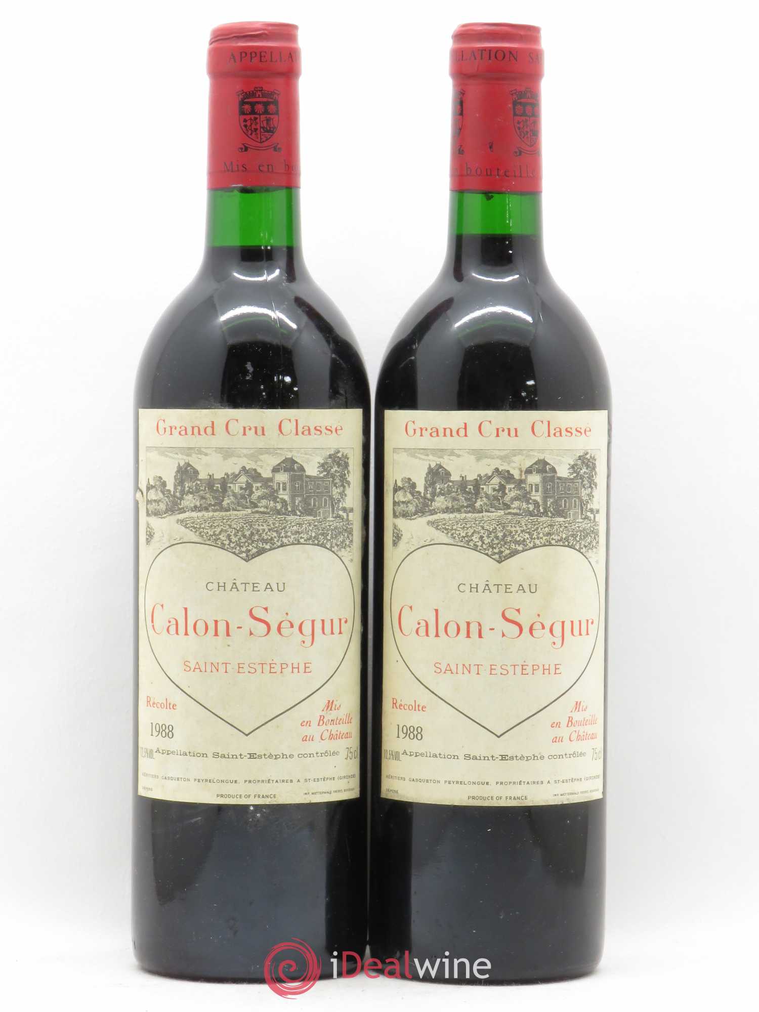 Château Calon Ségur 3ème Grand Cru Classé 1988 - Lot de 2 bouteilles - 0