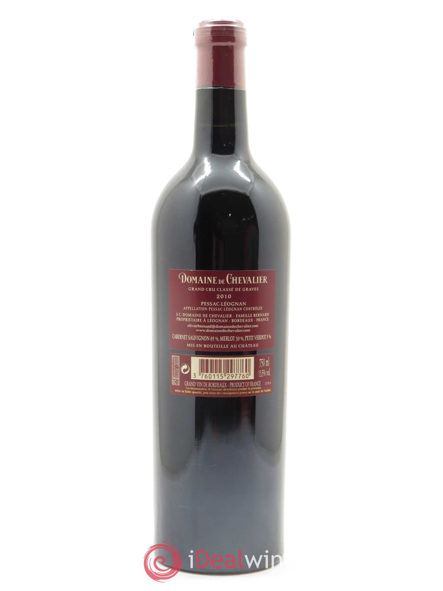 Domaine de Chevalier Cru Classé de Graves (CBO à partir de 6 bts) 2010 - Lot de 1 bouteille - 1