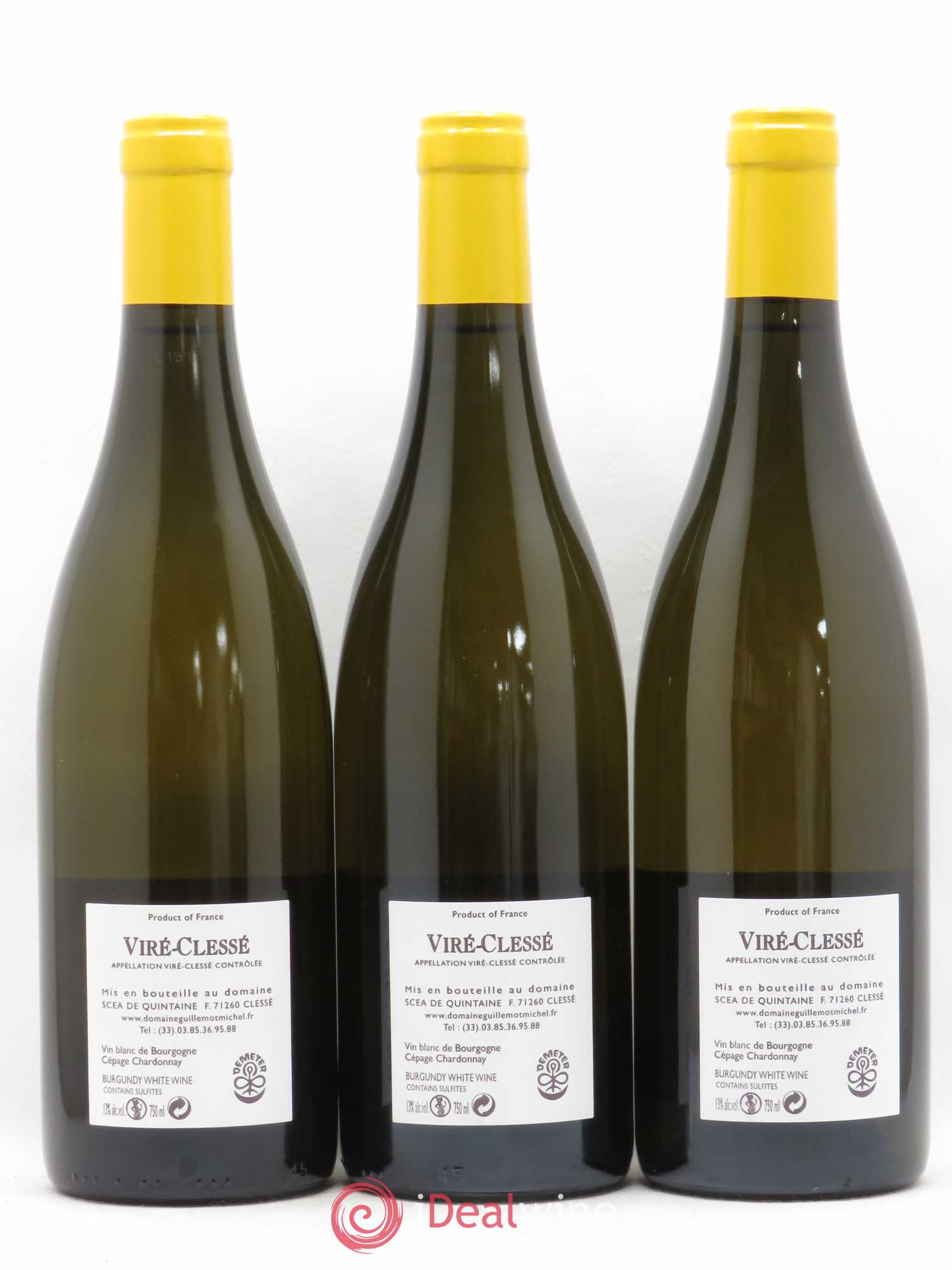 Viré-Clessé Quintaine Domaine Guillemot Michel 2016 - Posten von 3 Flaschen - 1
