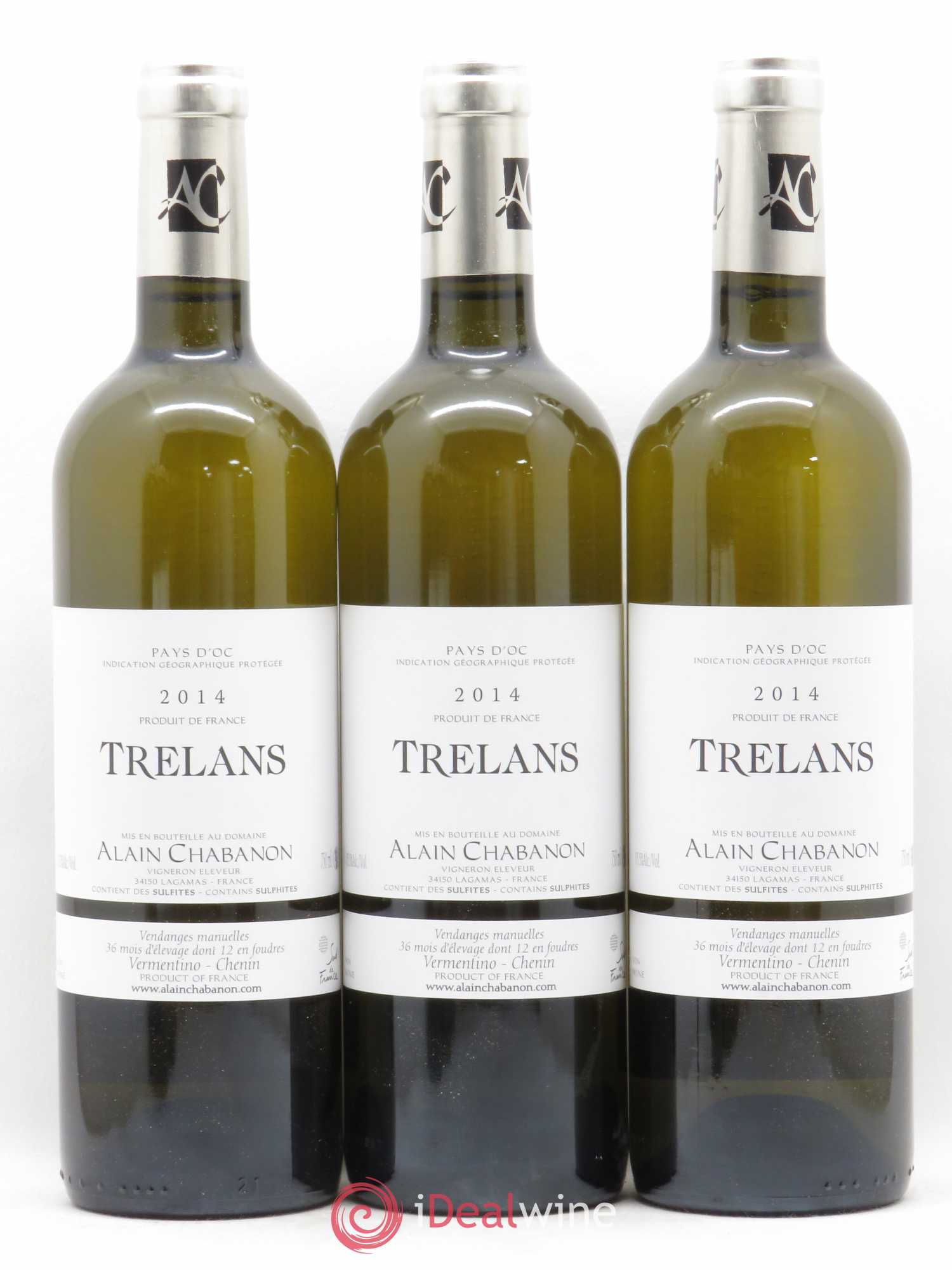 Pays d'Oc Trelans Alain Chabanon (Domaine) 2014 - Lot de 3 bouteilles - 0