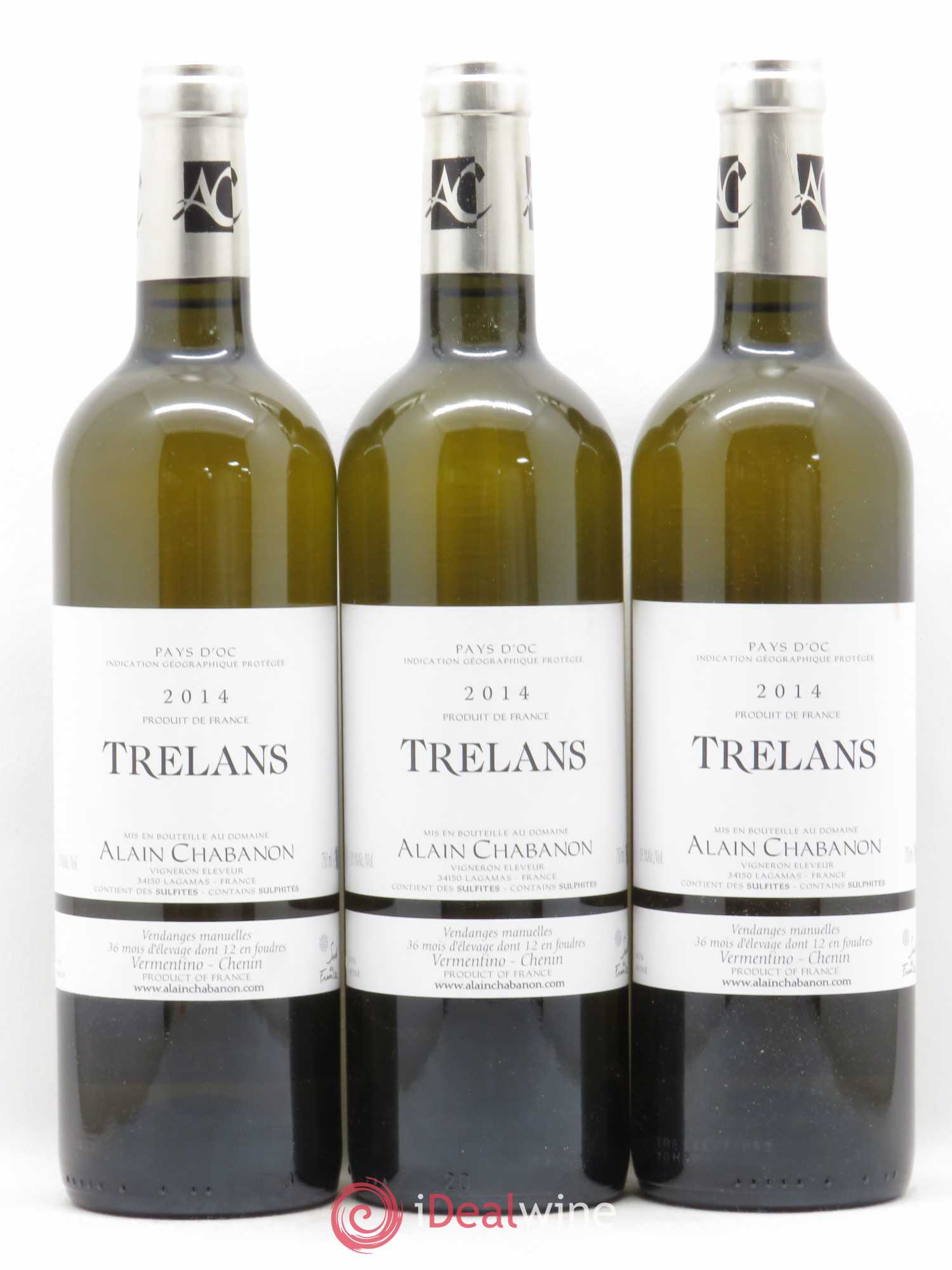 Pays d'Oc Trelans Alain Chabanon (Domaine) 2014 - Lot de 3 bouteilles - 0